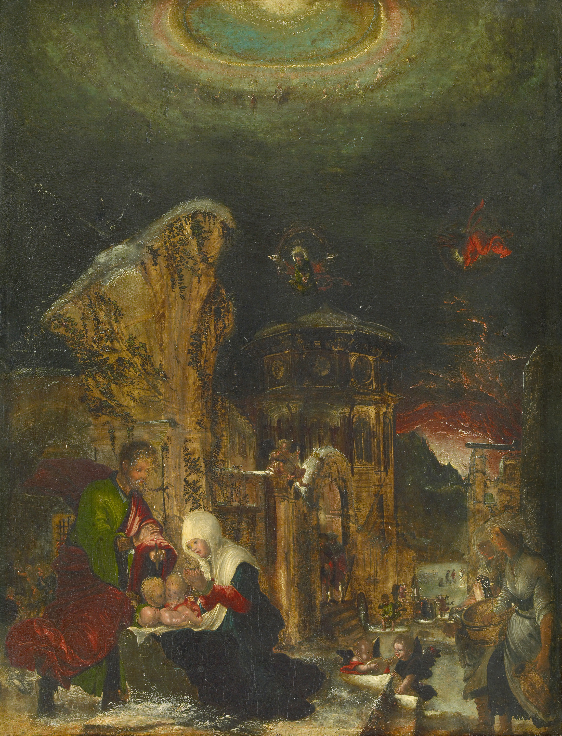 De geboorte van Christus by Albrecht Altdorfer - ca. 1520/25 - 44,5 × 36,1 cm Kunsthistorisches Museum