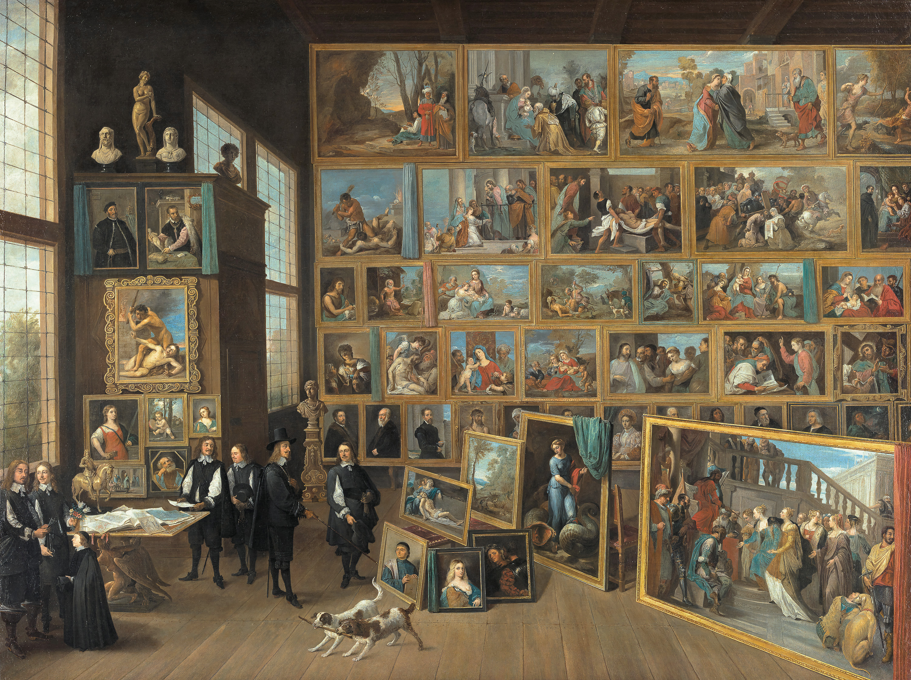 Archduke Leopold Wilhelm in His Gallery at Brussels by David Teniers - c. 1651 - 124 × 165 cm Kunsthistorisches Museum
