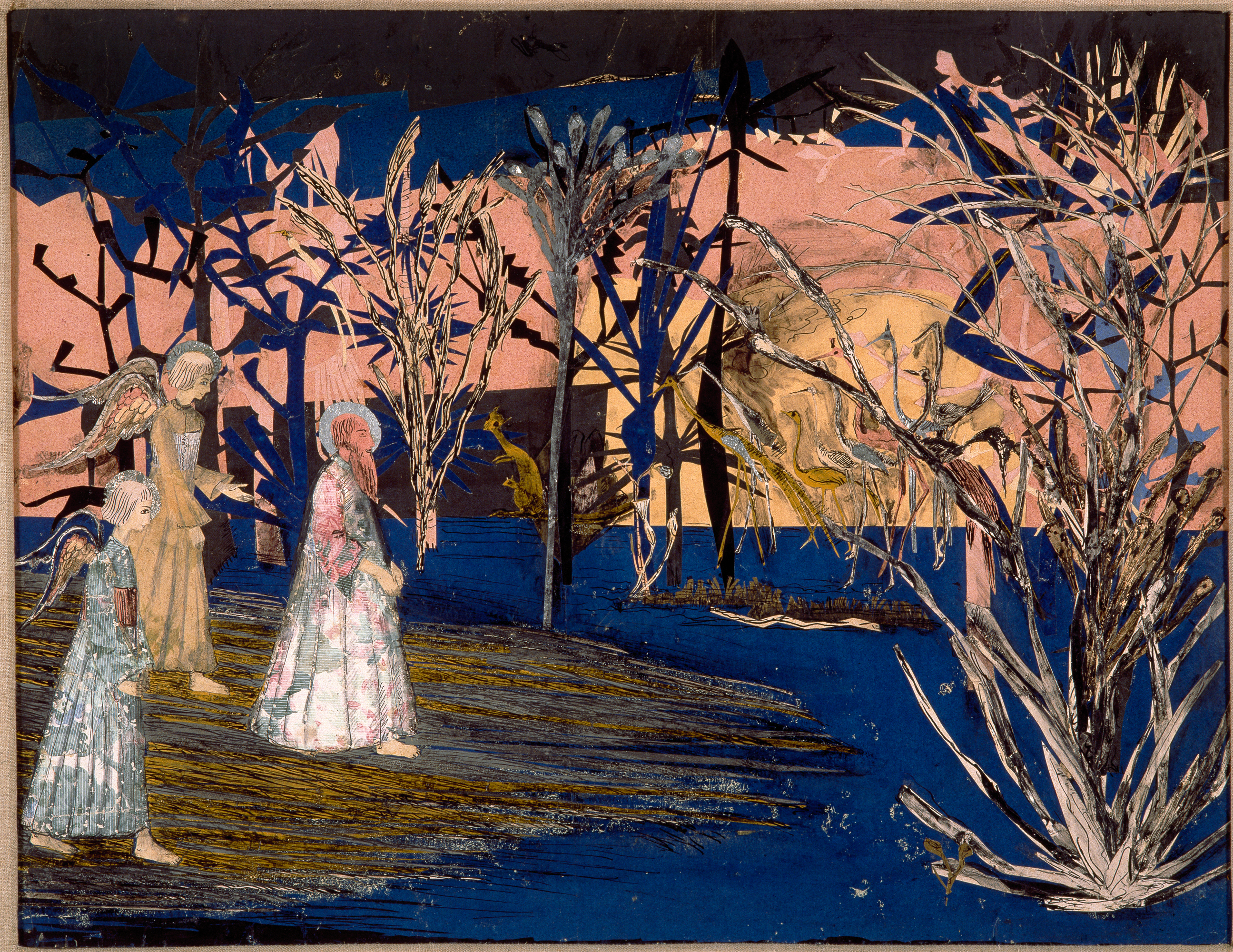 Cennet'te Yedinci Gün (orig. "Seventh Day in Paradise") by Muggur (Guðmundur Pétursson Thorsteinsson) - 1920 - 47 x 61 cm 