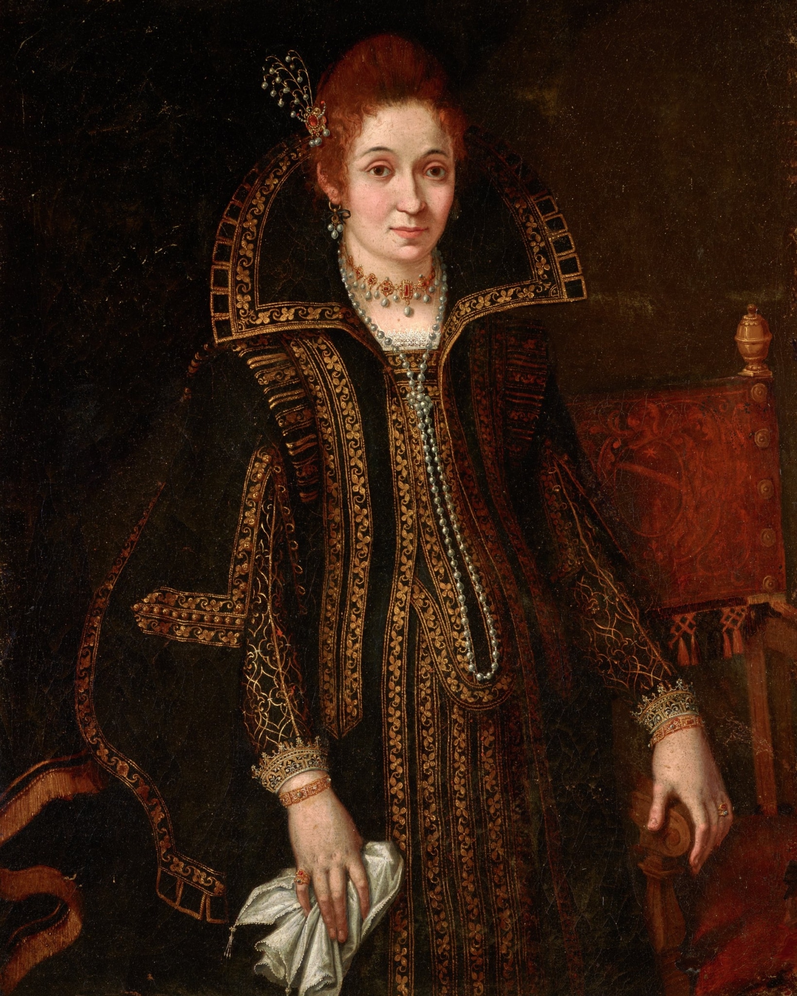 Portret van een dame by Lavinia Fontana - ca. 1580 - 119 × 96.6 cm 
