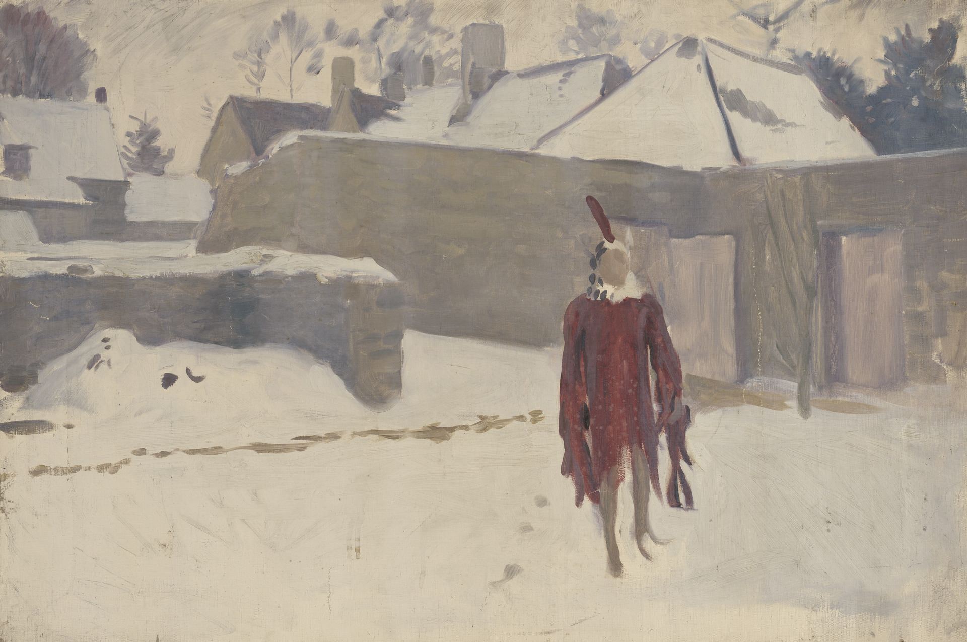 Mannikin in the Snow by John Singer Sargent - ca. 1891–93 - 63.5 x 76.2 cm Yale University Art Gallery