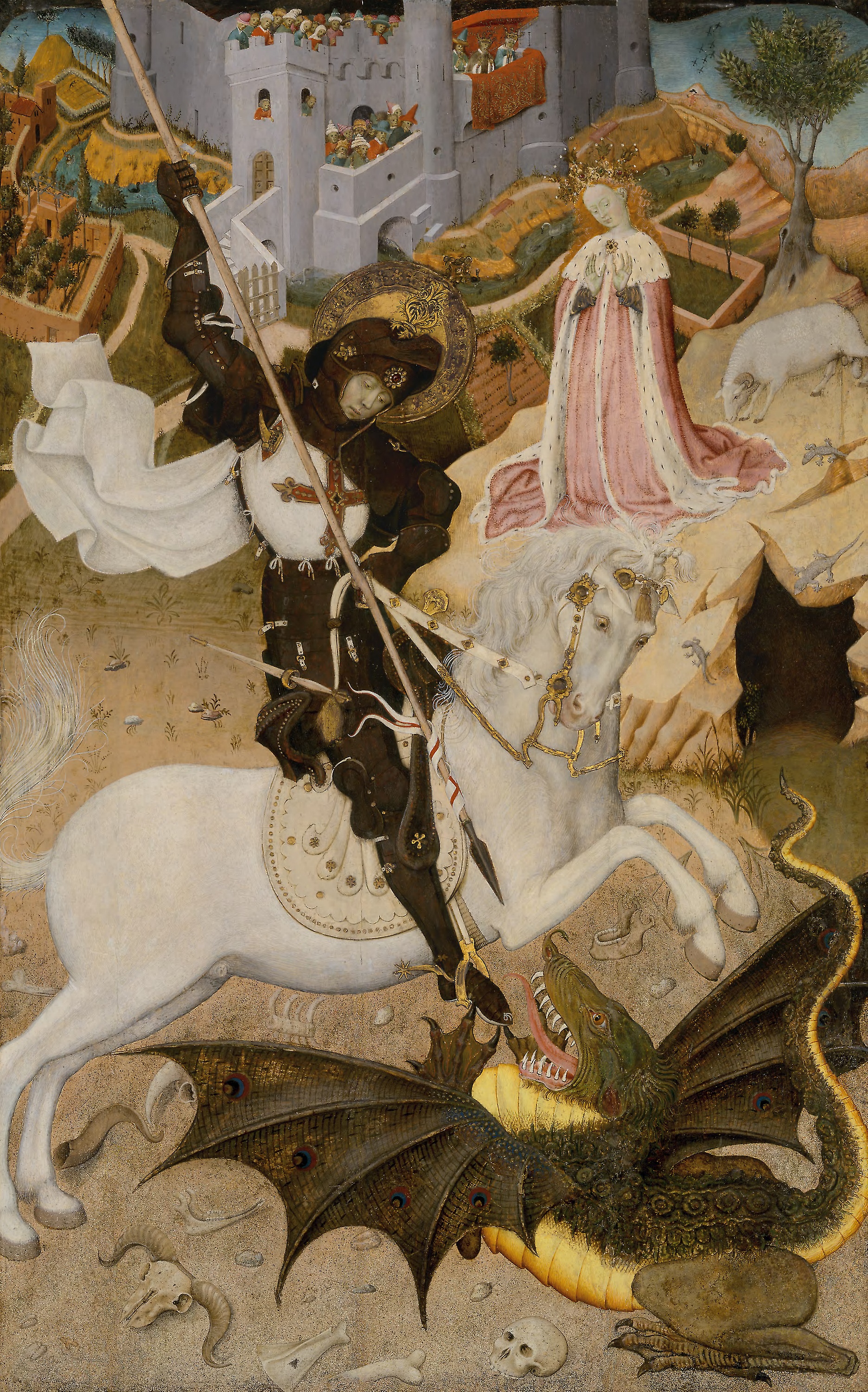 Saint George and the Dragon by Bernat Martorell - 1434/35 - 155.6 × 98.1 cm Art Institute of Chicago