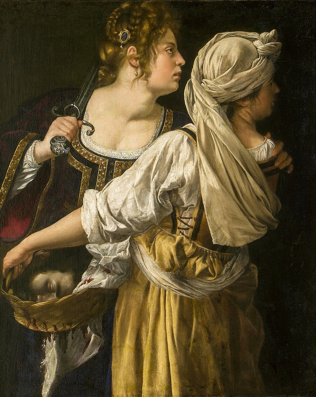 जूडिथ और उसकी नौकरानी by Artemisia Gentileschi - १६१३ - ११४ × ९३.५ सेमी 