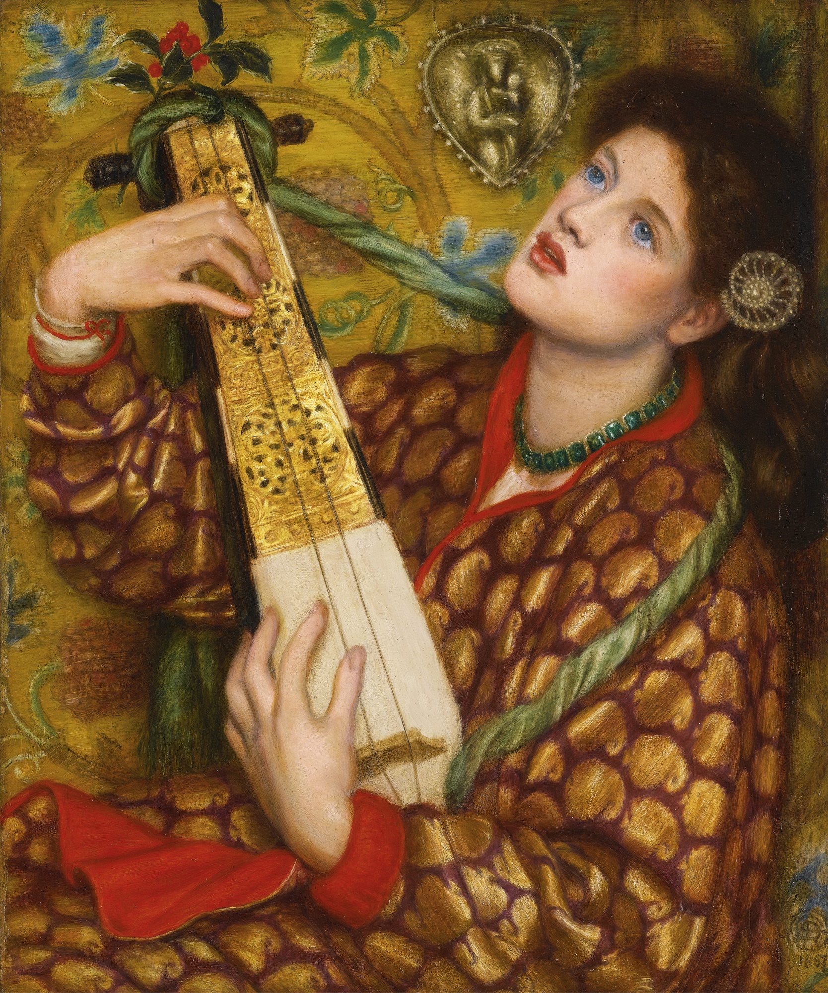A Christmas Carol by Dante Gabriel Rossetti - 1867 - 45.5 x 38 cm private collection