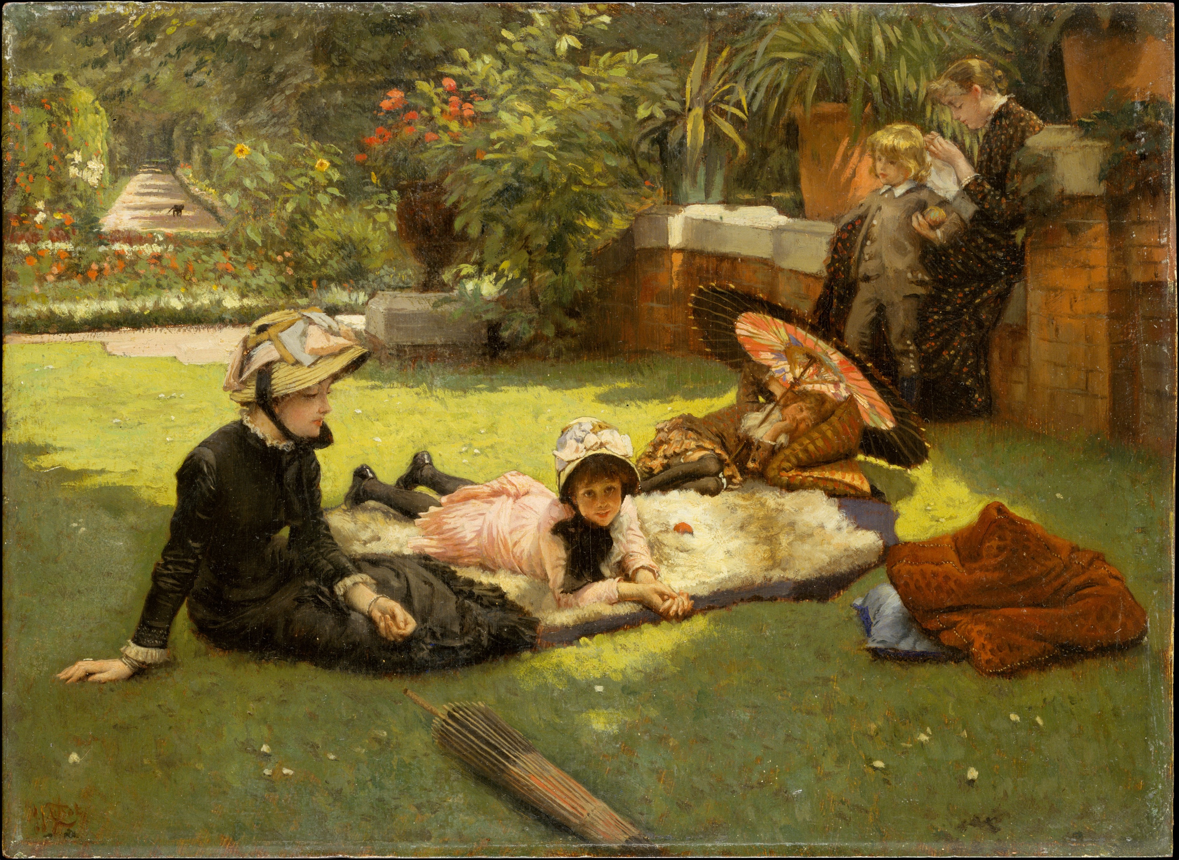 在明媚灿烂的阳光下 by 詹姆斯 迪索 - 1881年 - 24.8 x 35.2厘米 