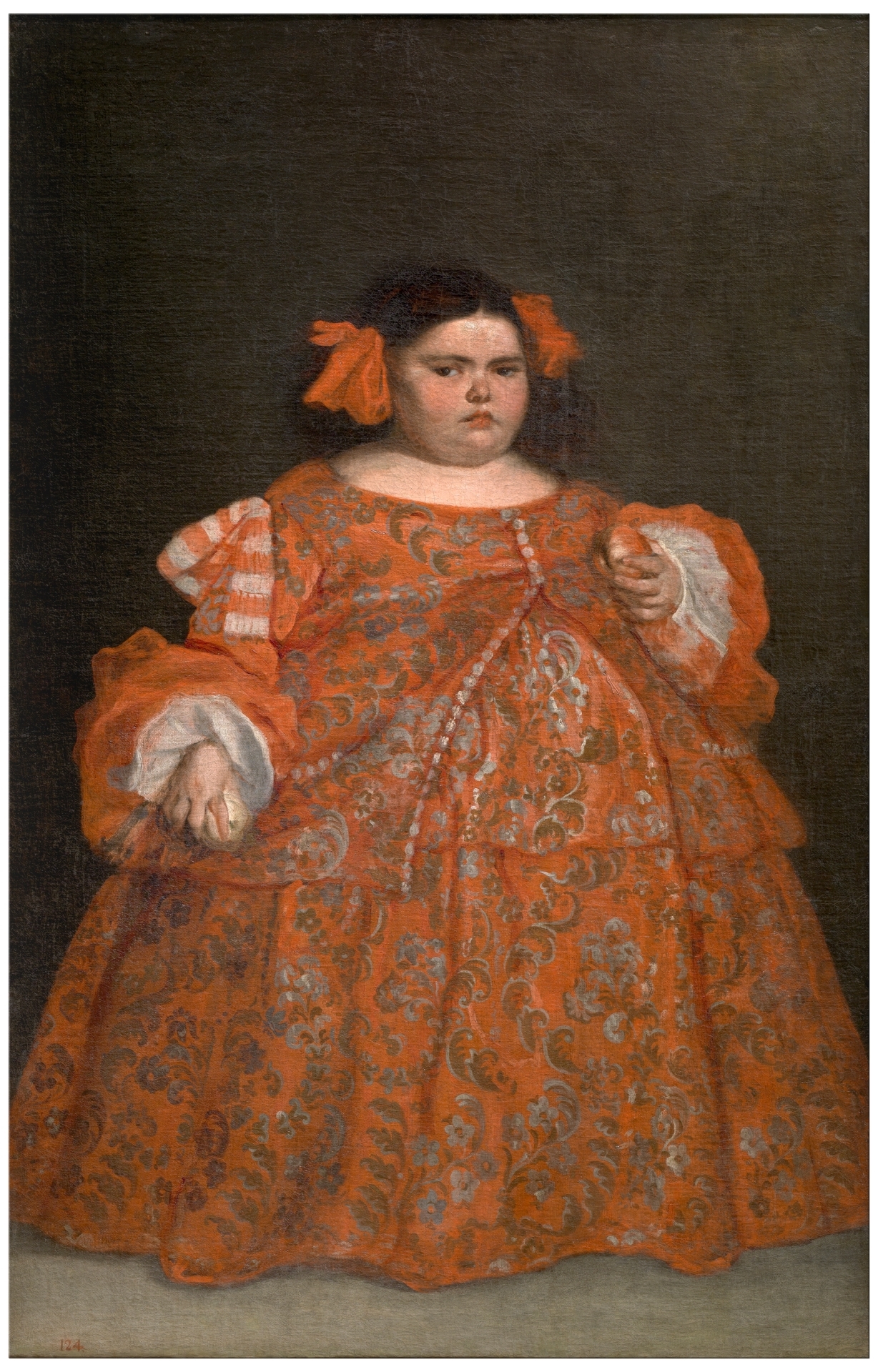 穿着衣服的尤金妮娅•马丁内斯•瓦列霍 by 胡安 · 卡雷诺 · 德 · 米兰达 - 约1680年 - 165 x 107厘米 