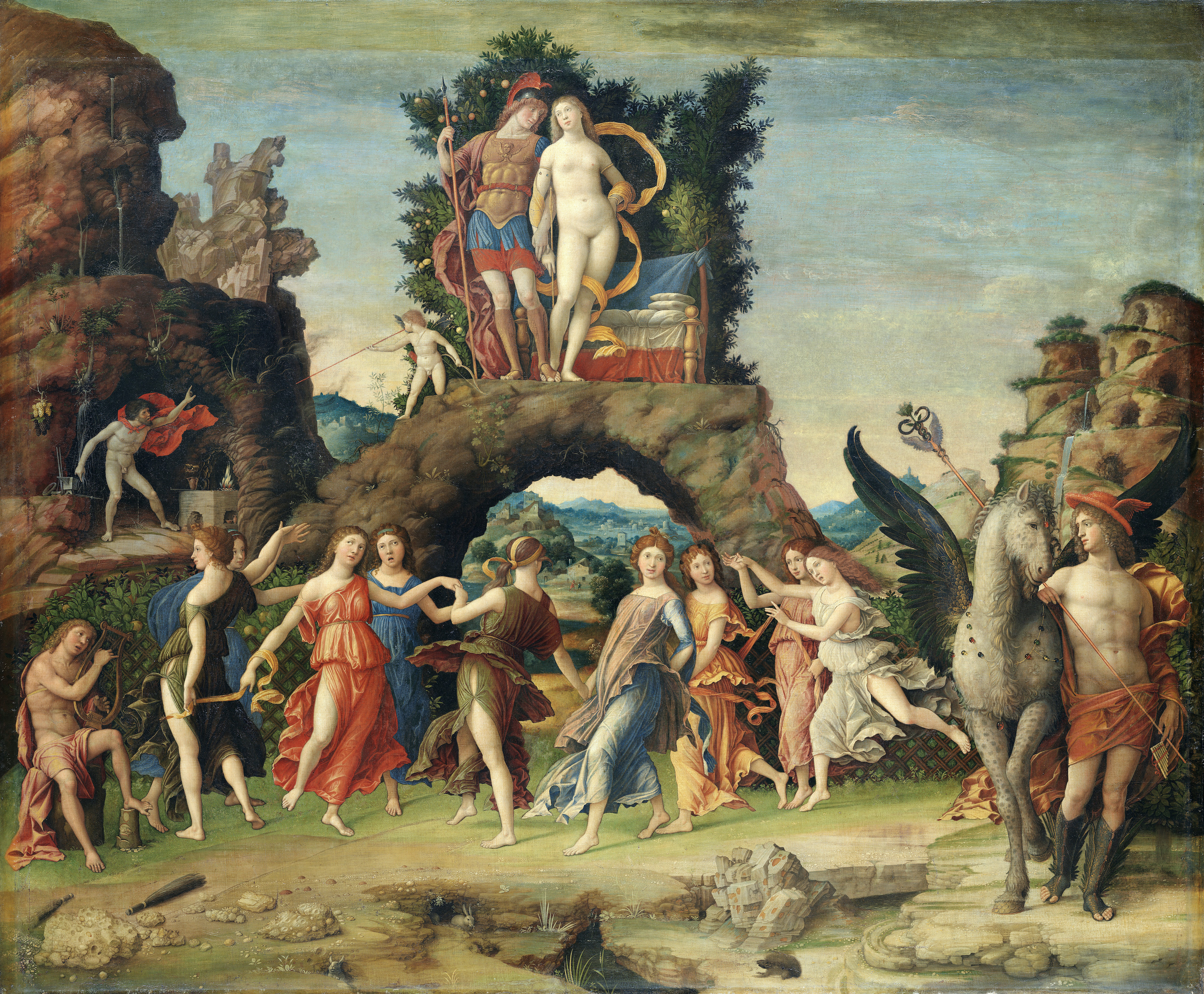 پارناسوس by Andrea Mantegna - ۱۴۹۷ - ۱۵۹ × ۱۹۲ سانتی‌متر 