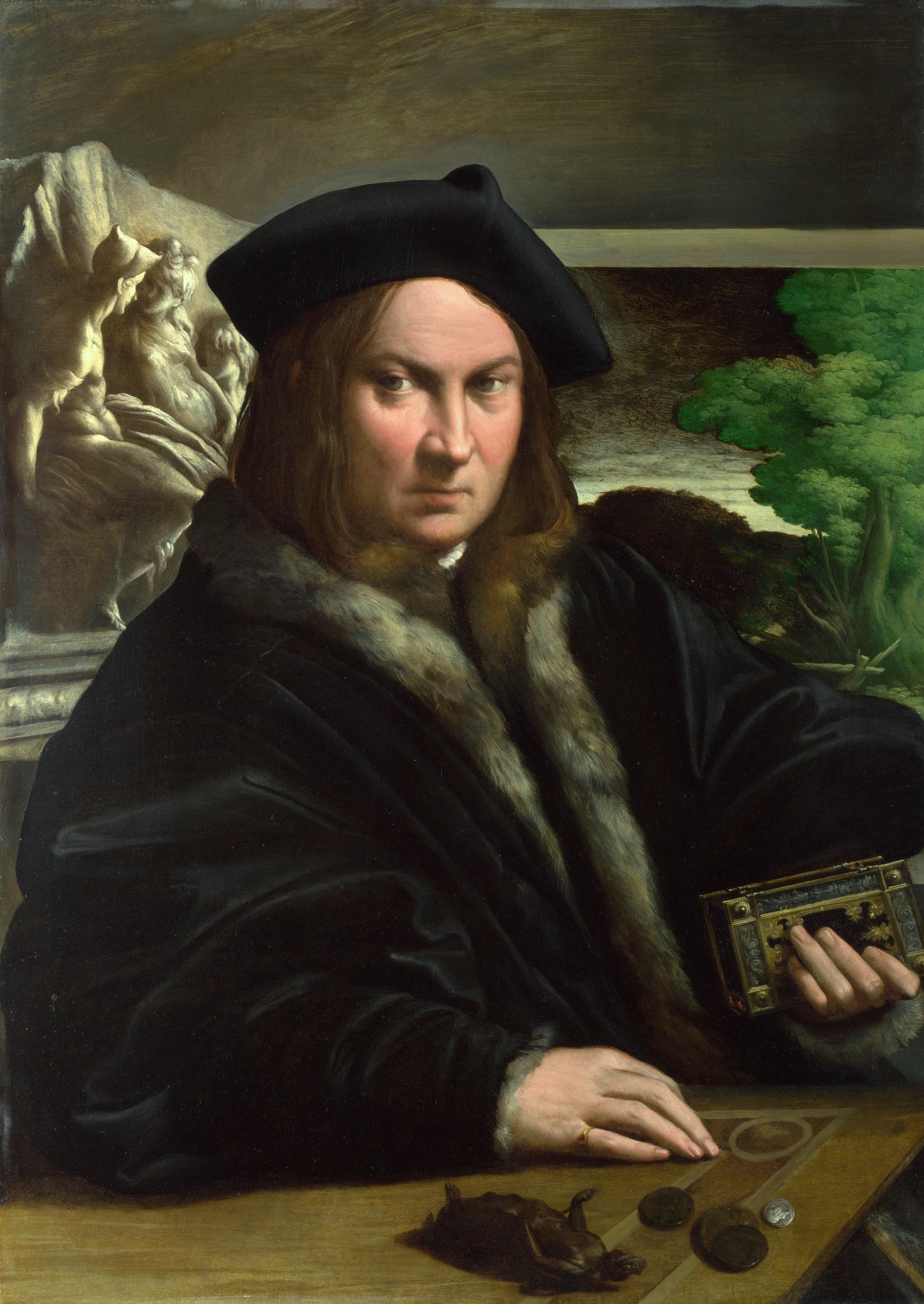 Portrait of a Collector by  Parmigianino - c. 1524 - 89,5 x 63,8 cm National Gallery