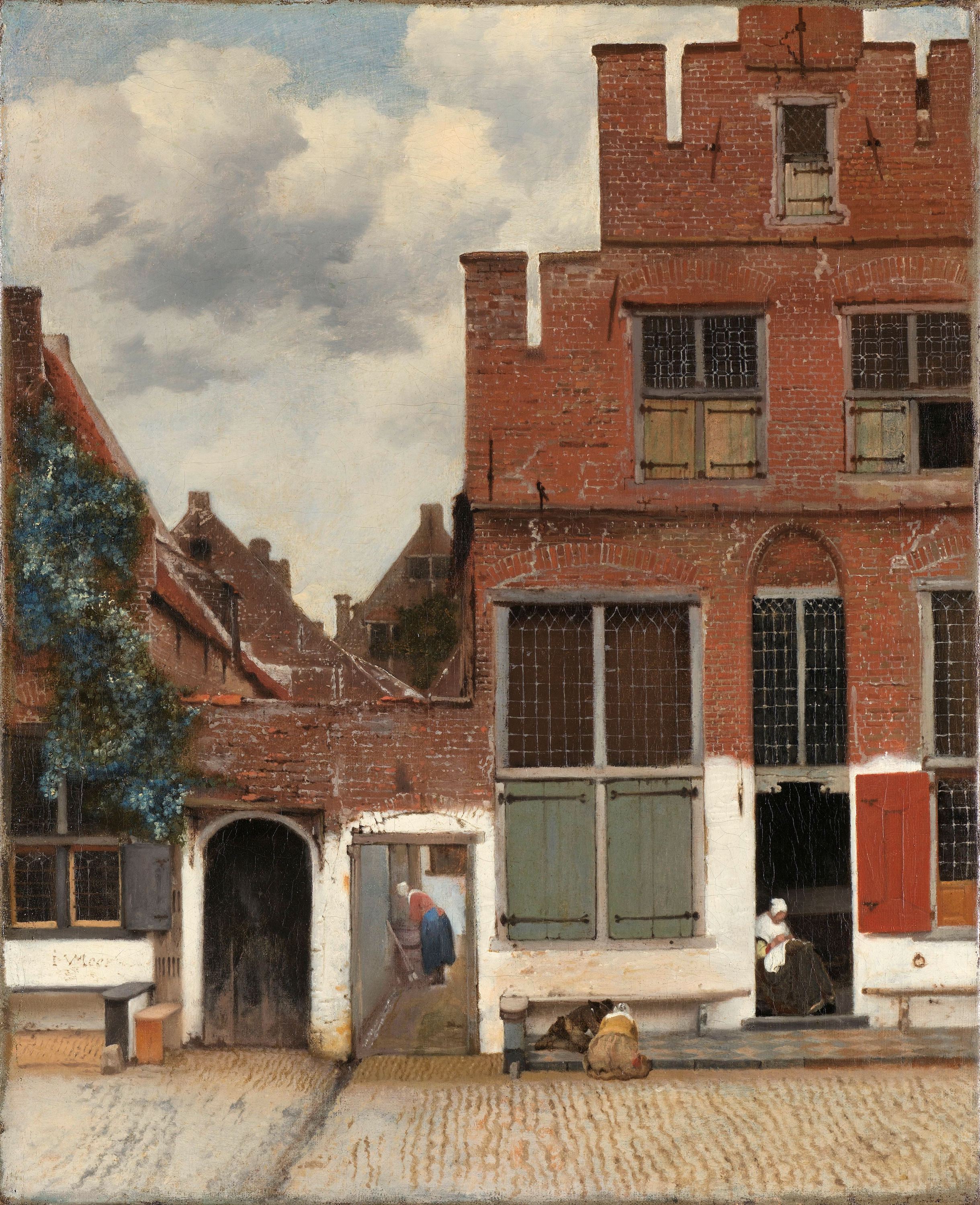 View of Houses in Delft, Known as ‘The Little Street’ by Johannes Vermeer - c. 1658 - 54.3cm × w 44cm Rijksmuseum