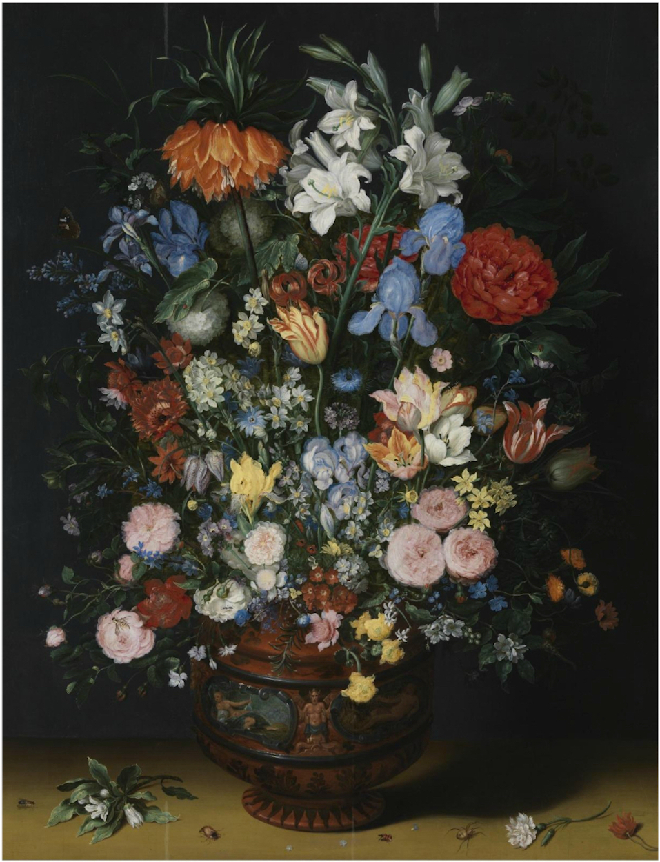 Цветы в вазе by Ян Бреийгель Старший - 76 x 101 см - вторая половина 16 в. 