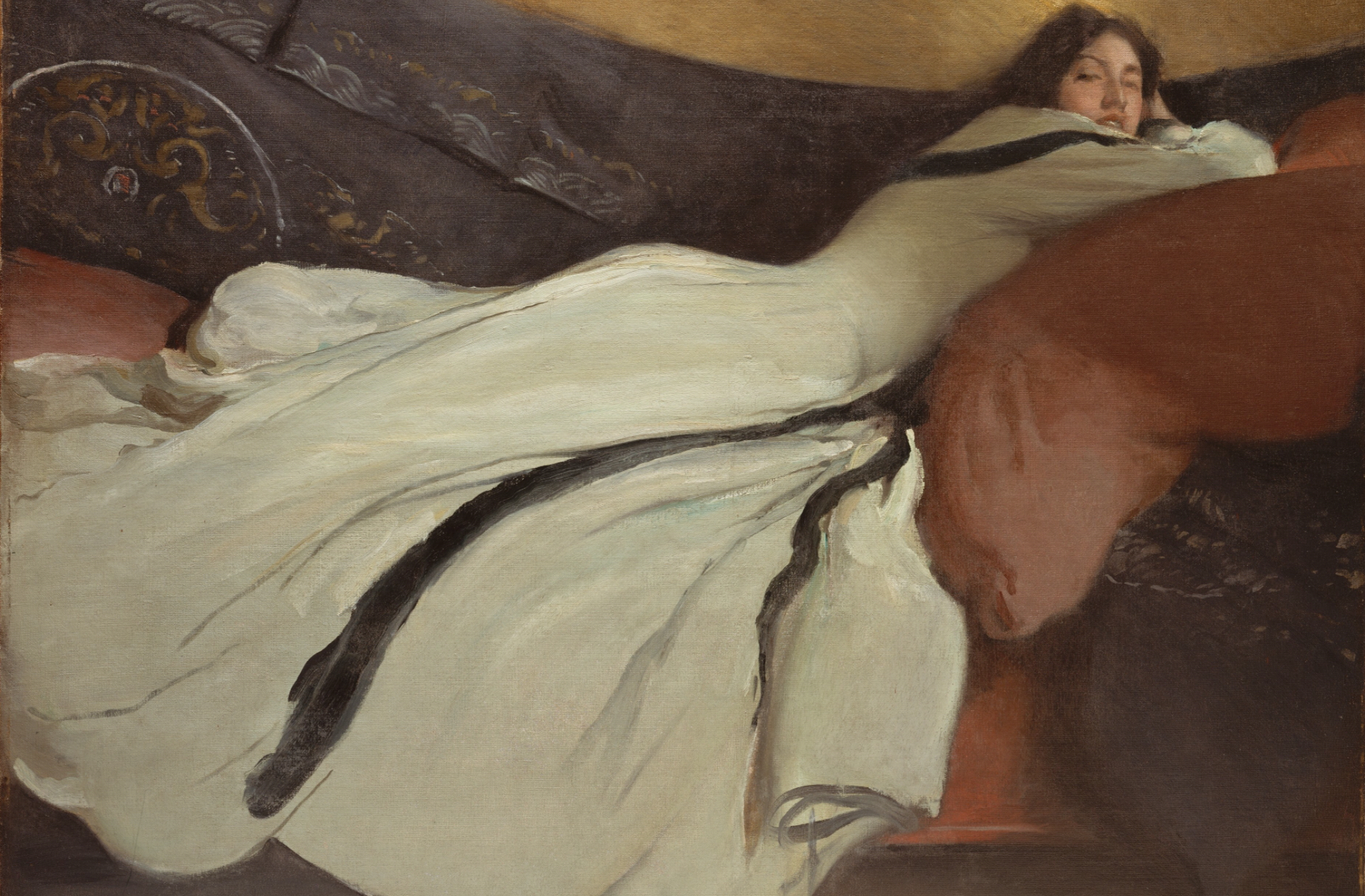 휴식(Repose) by John White Alexander - 1895 - 132.7 cm x 161.6 cm 