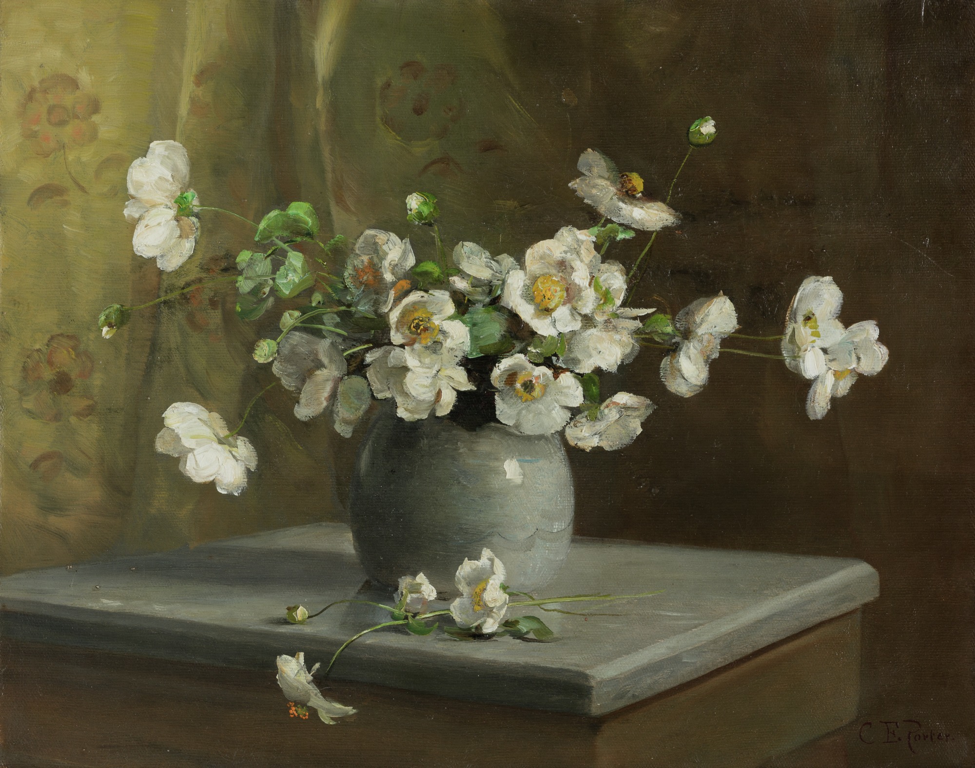 Çiçekli Natürmort (orig. "Floral Still Life") by Charles Ethan Porter - 1880 ve 1890 arası - 41 × 51.8 cm 