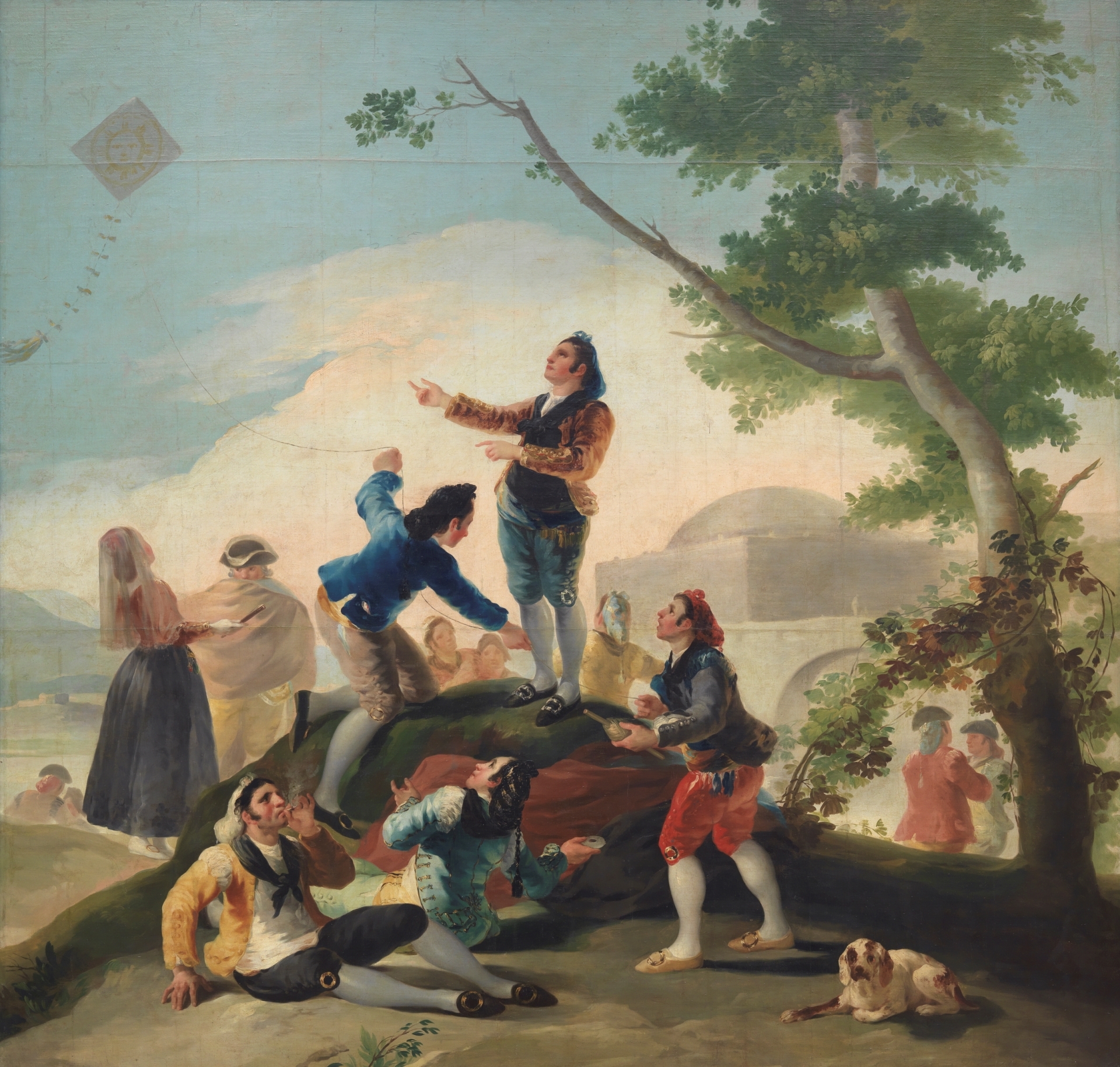 A Papírsárkány by Francisco Goya - 1777-1778 - 269 x 285 cm 