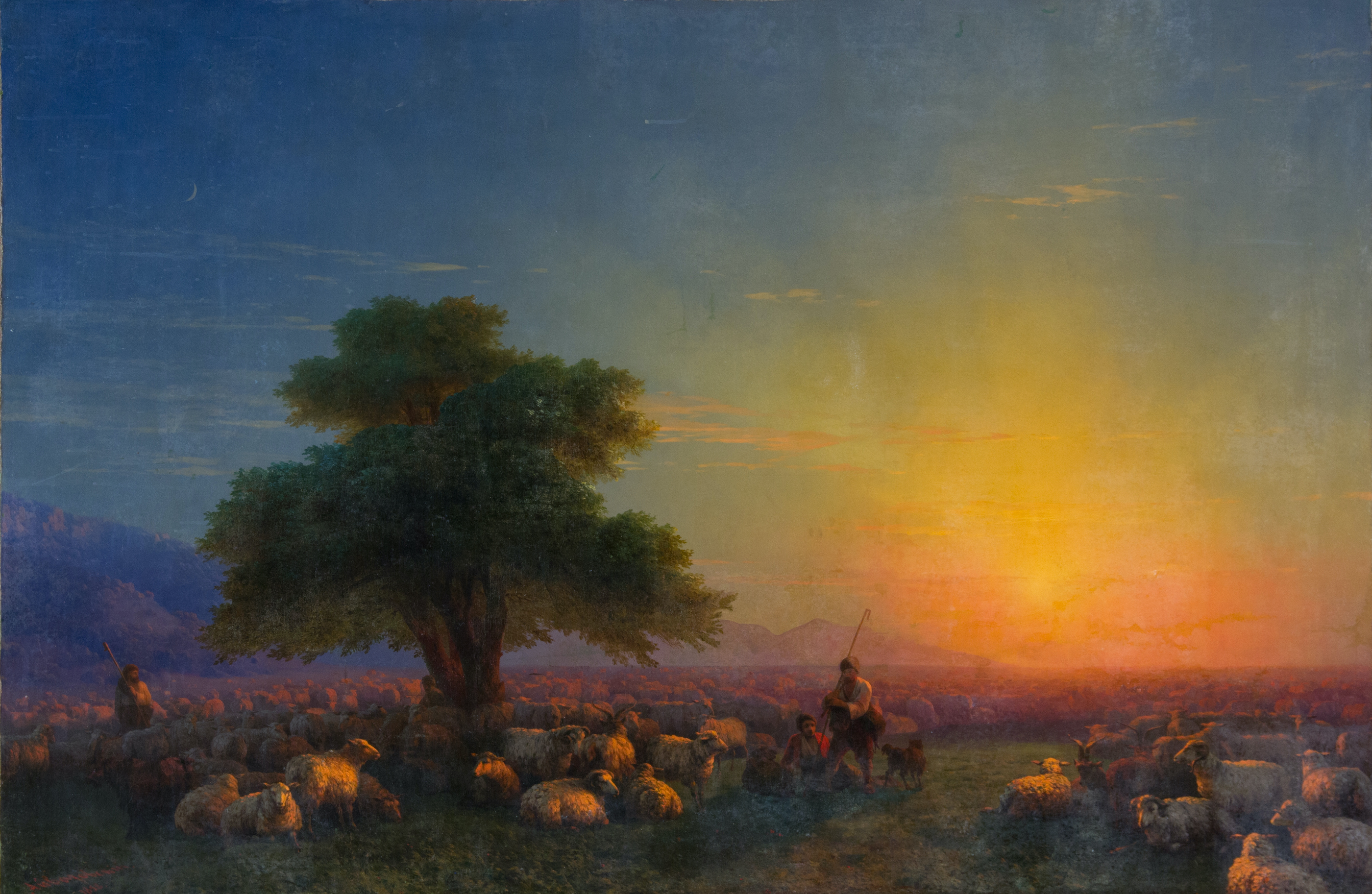 Sheep by Ivan Aivazovsky - 1858 - 108,6 х 122,5 cm The Omsk Regional Museum of The Fine Arts
