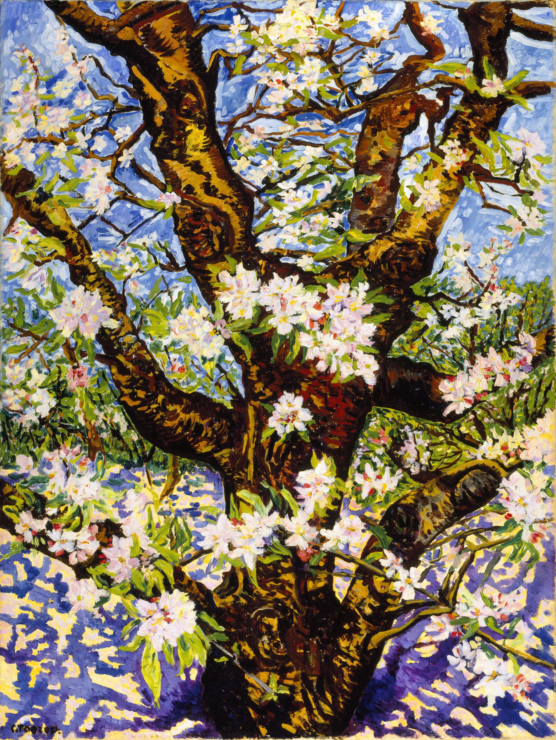 花朵盛放的老苹果树 by 查理 托洛普 - 1949年 - 120 x 90厘米 库勒-穆勒博物馆