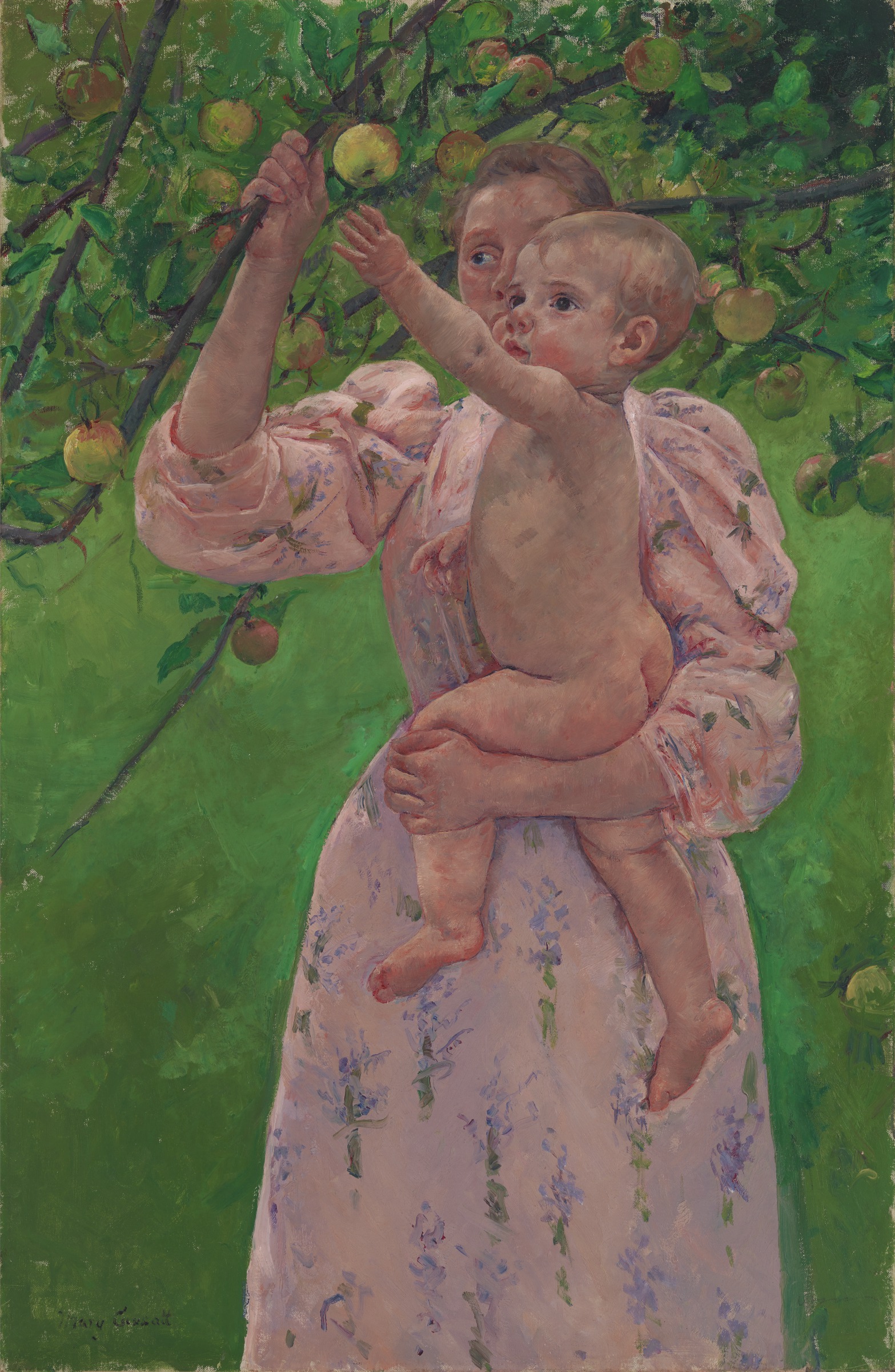 Enfant cueillant un fruit by Mary Cassatt - 1893 - 100.33 × 65.41 cm 