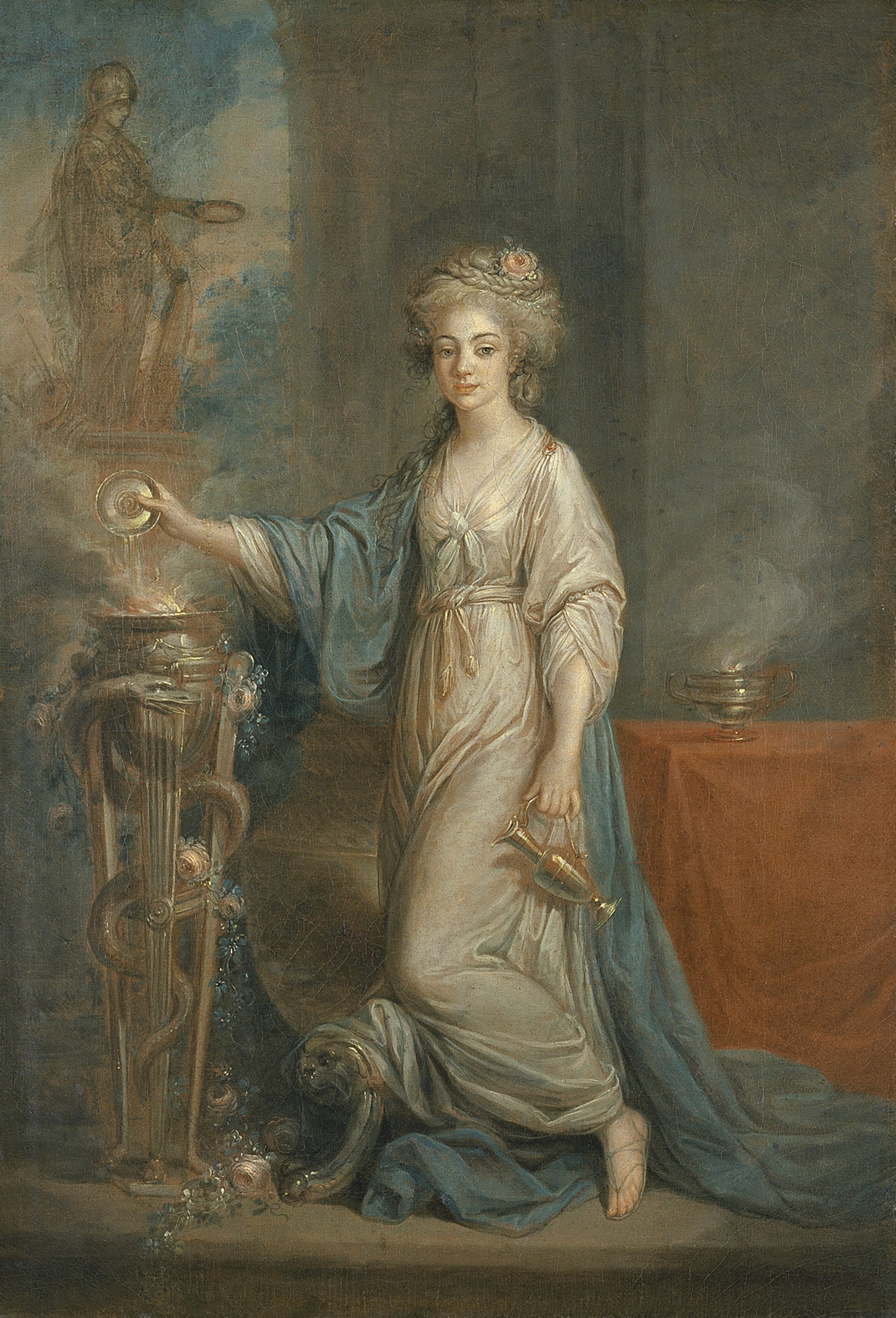 Portrét Dámy jako Vestiny panny by Angelica Kauffman - 1781–1782 - 60 x 41 cm 