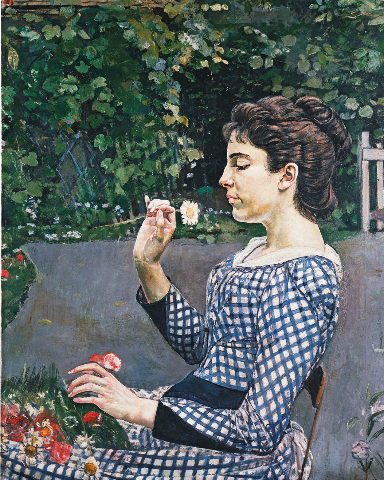 Portrait of Hélène Weiglé by Ferdinand Hodler - 1888 - 88.5 x 69.5 cm Städel Museum