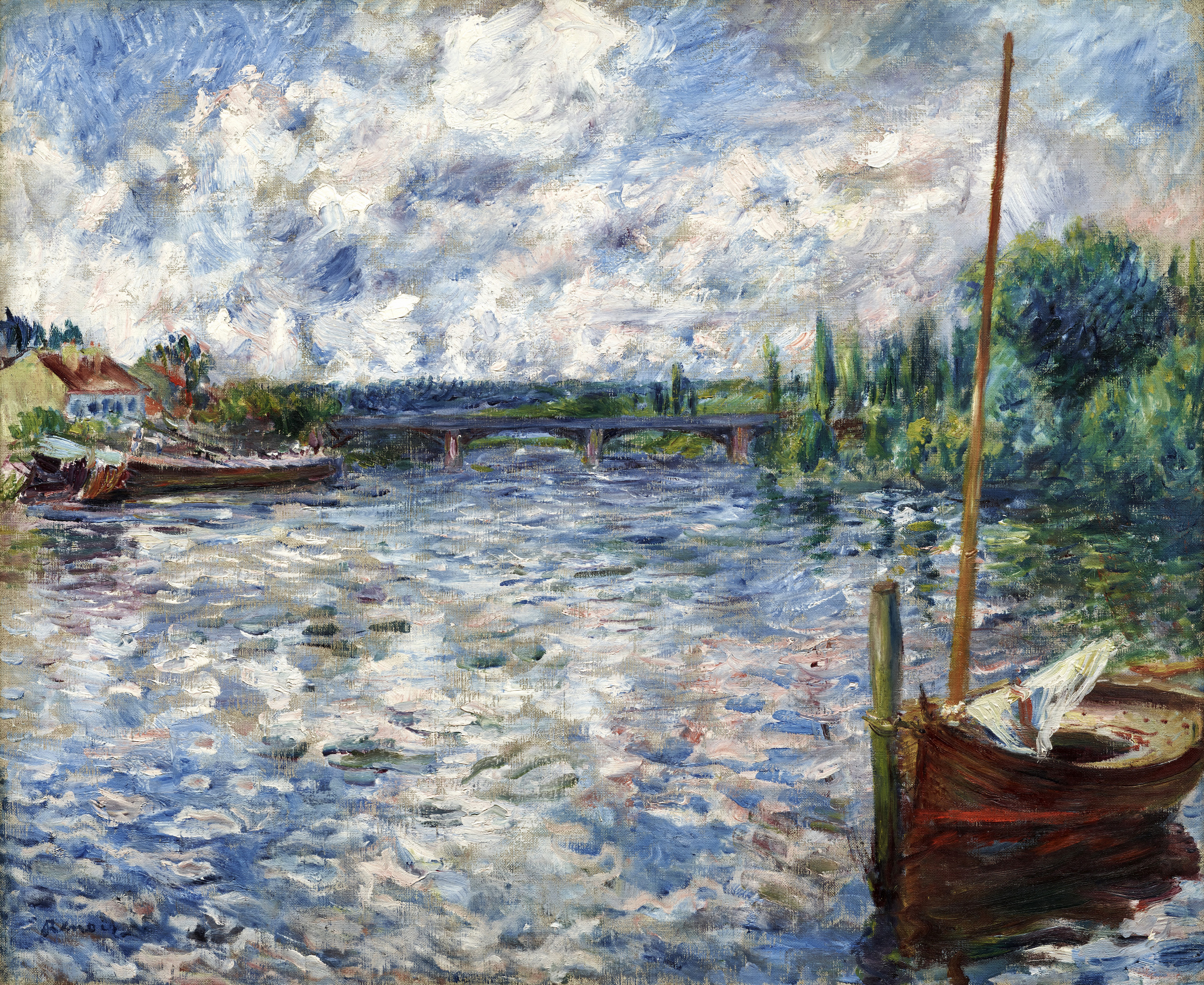 샤투의 센강(The Seine at Chatou) by Pierre-Auguste Renoir - 1874 - 50.8 x 63.5 cm 