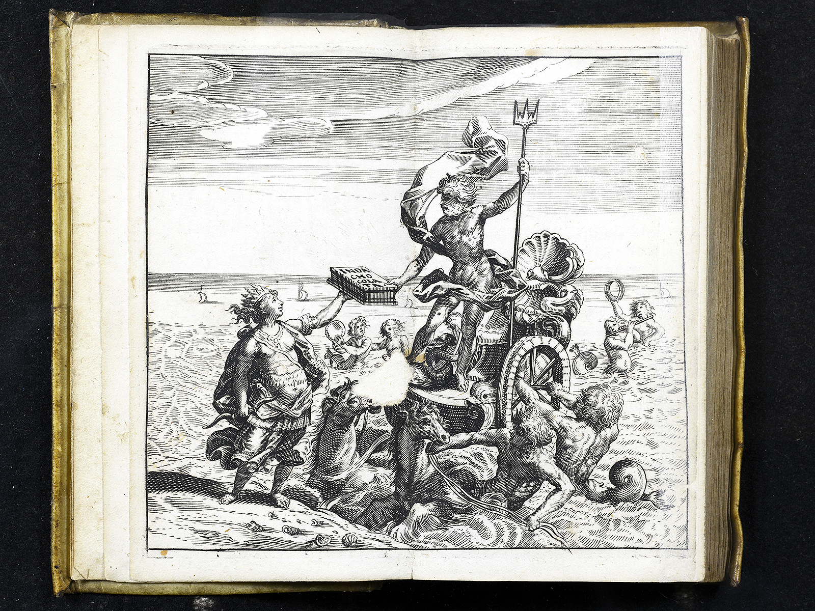 Poseidon taking Chocolate from Mexico to Europe by Unknown Artist - 1644 National Library of Medicine