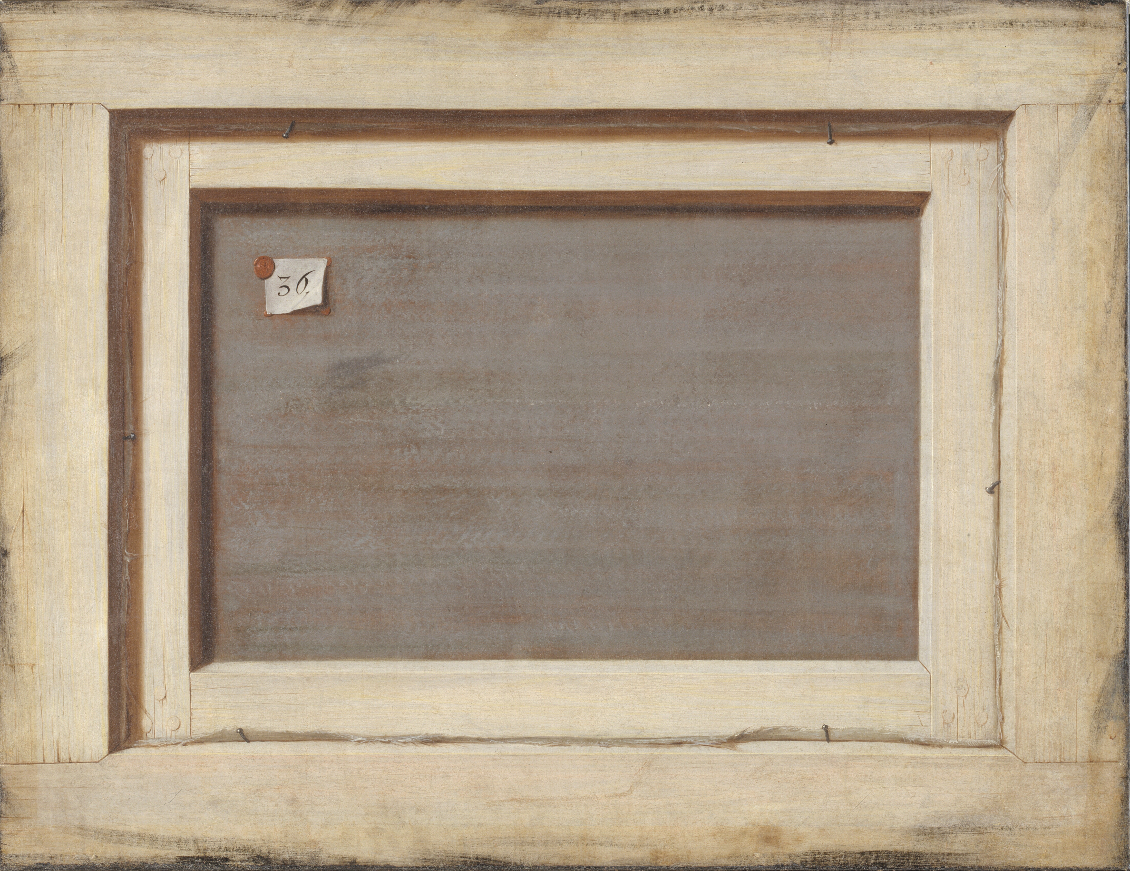 Trompe l'oeil. The Reverse of a Framed Painting by Cornelius Norbertus Gijsbrechts - 1670 - 66.4 x 87 cm Statens Museum for Kunst
