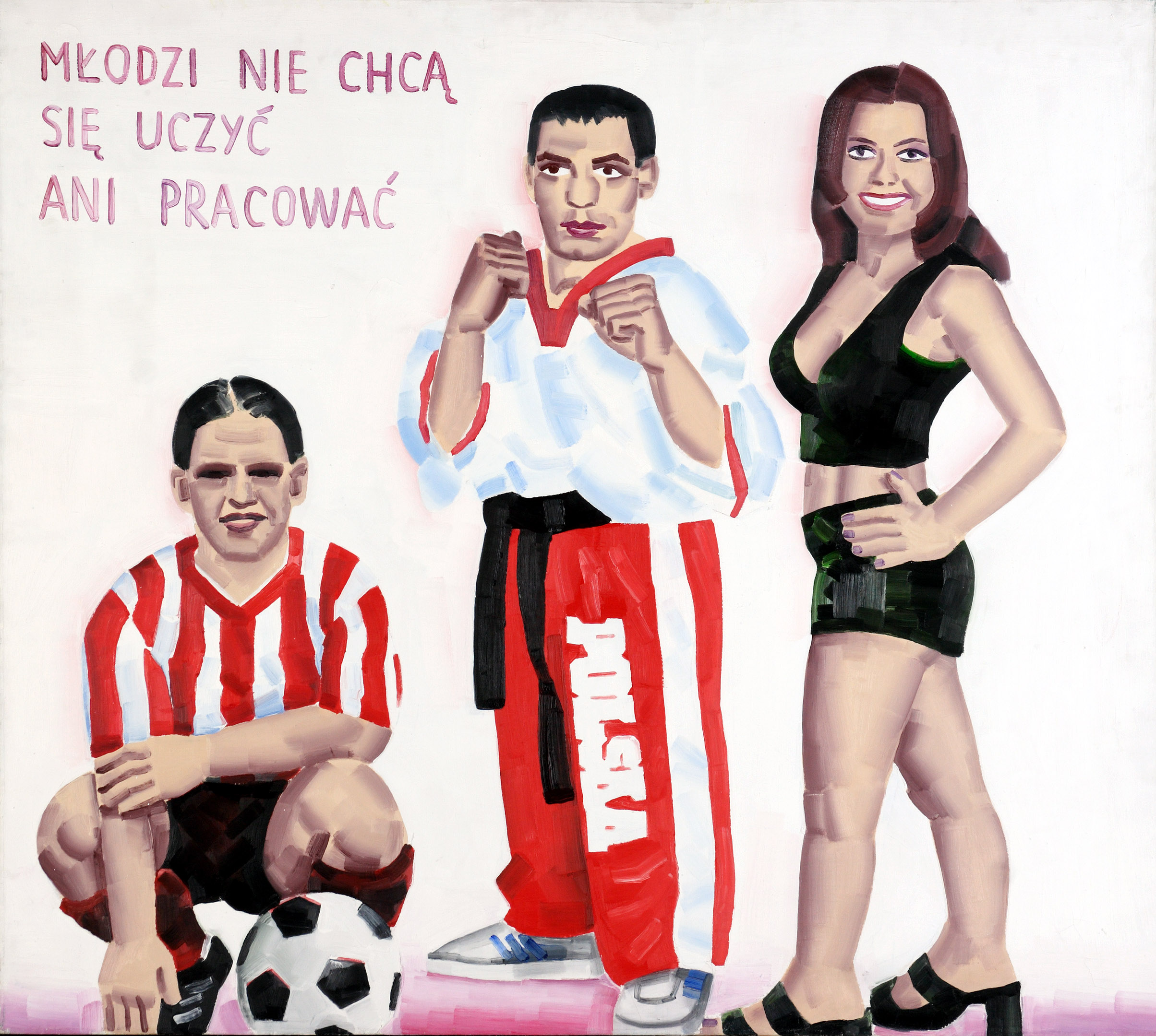 Młodzi nie chcą się uczyć ani pracować by Marcin Maciejowski - 2000 - 112,5 × 125,5 cm 