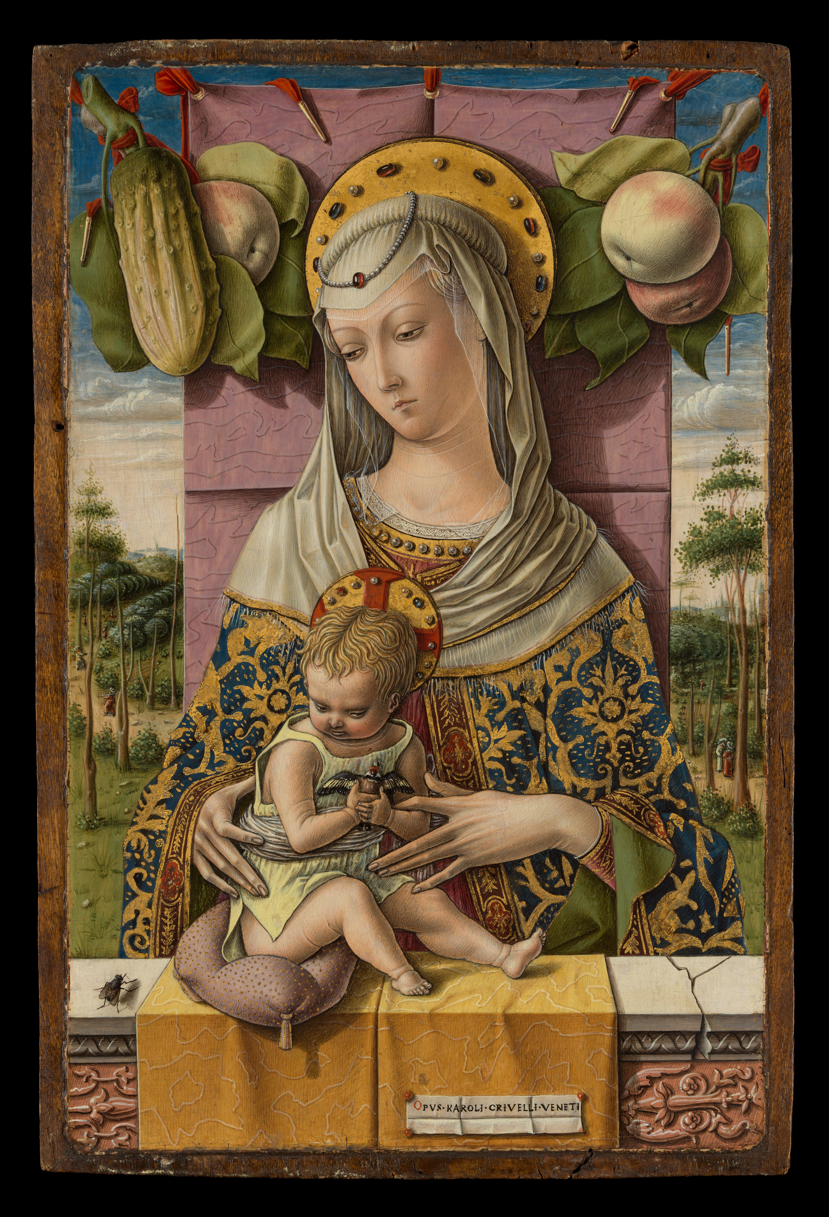 Madona s dítětem by Carlo Crivelli - Přibližně 1480 - 37.8 x 25.4 cm 