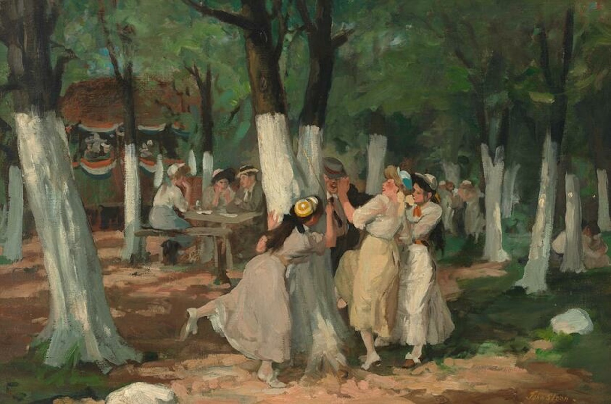 De Picknickplaats by John French Sloan - 1906-1907 - 59,8 × 90,2 cm 