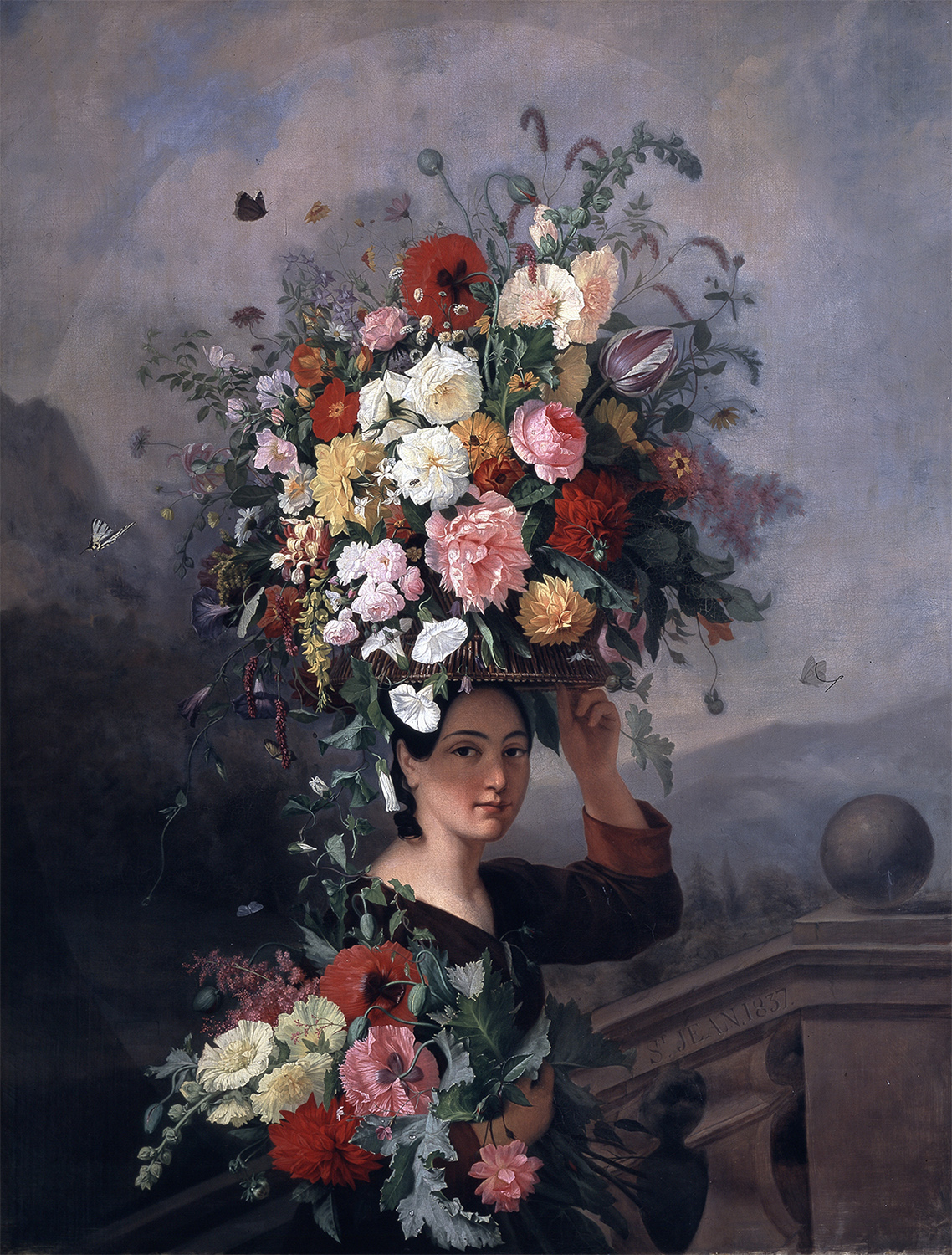 La Jardiniere by Simon Saint-Jean - 1837 - 165 x 128,8 cm 