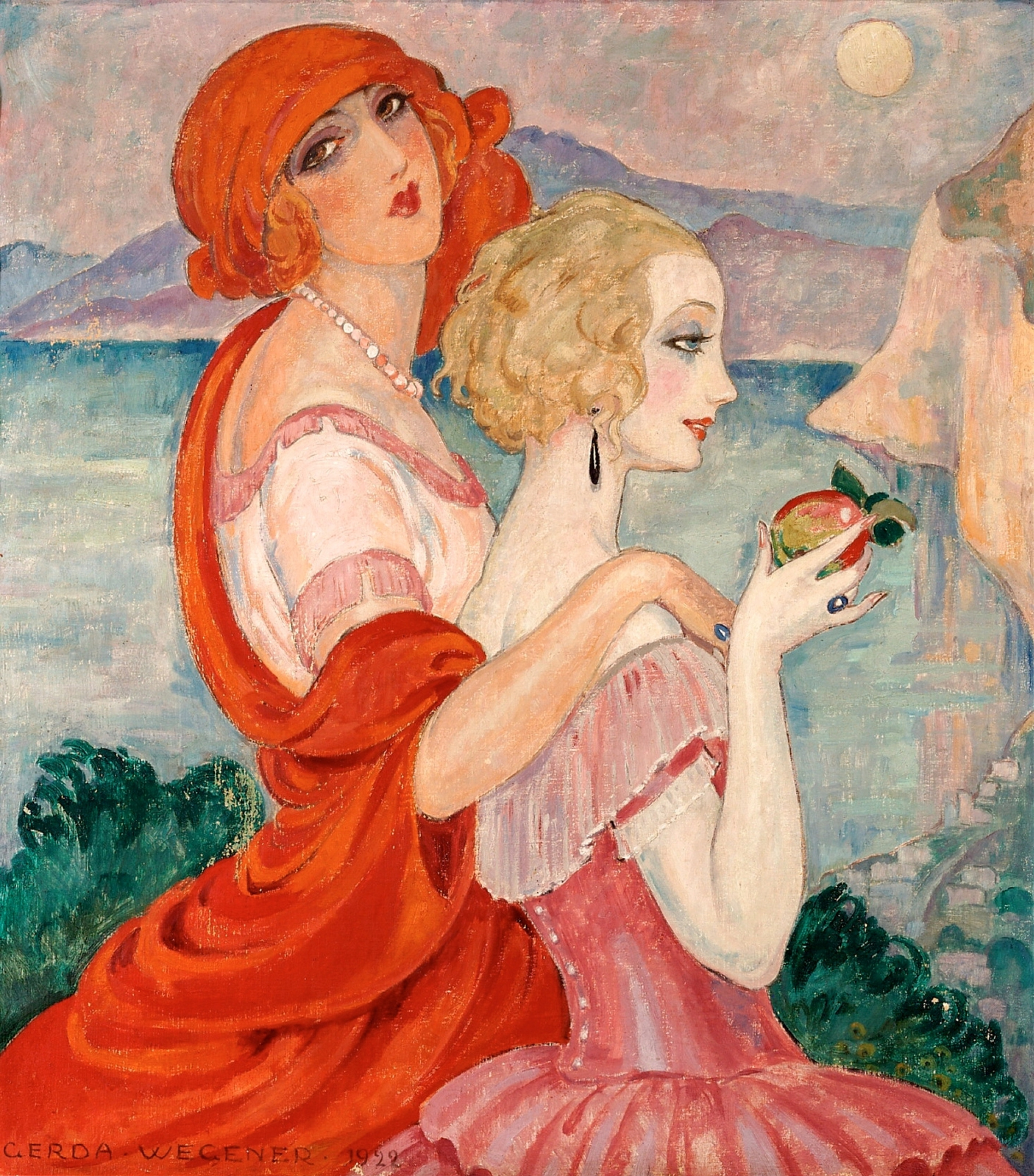 On the Way to Anacapri by Gerda Wegener - 1922 private collection
