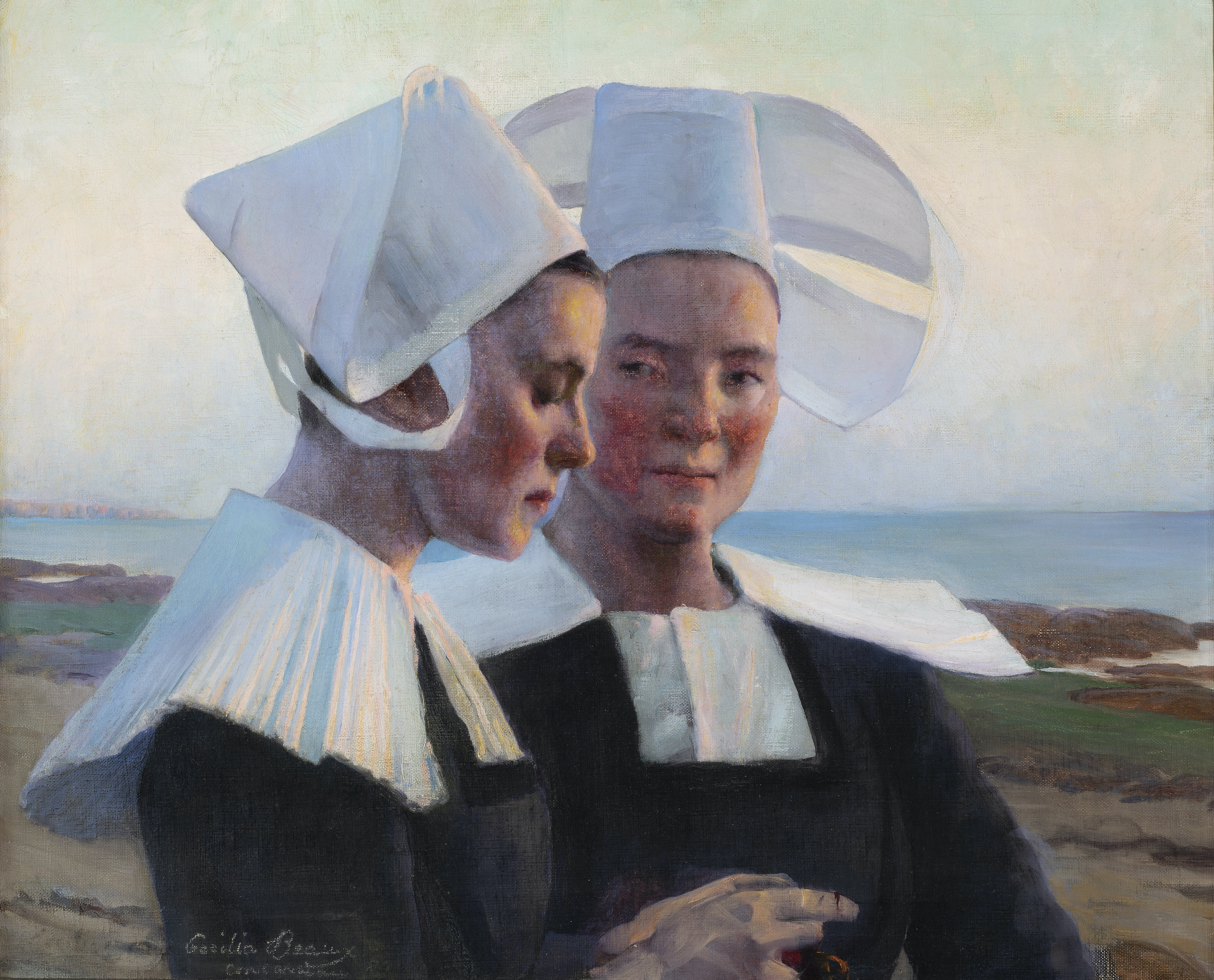 黄昏の打ち明け話 by Cecilia Beaux - 1888年 - 59.7 × 71.1 cm 