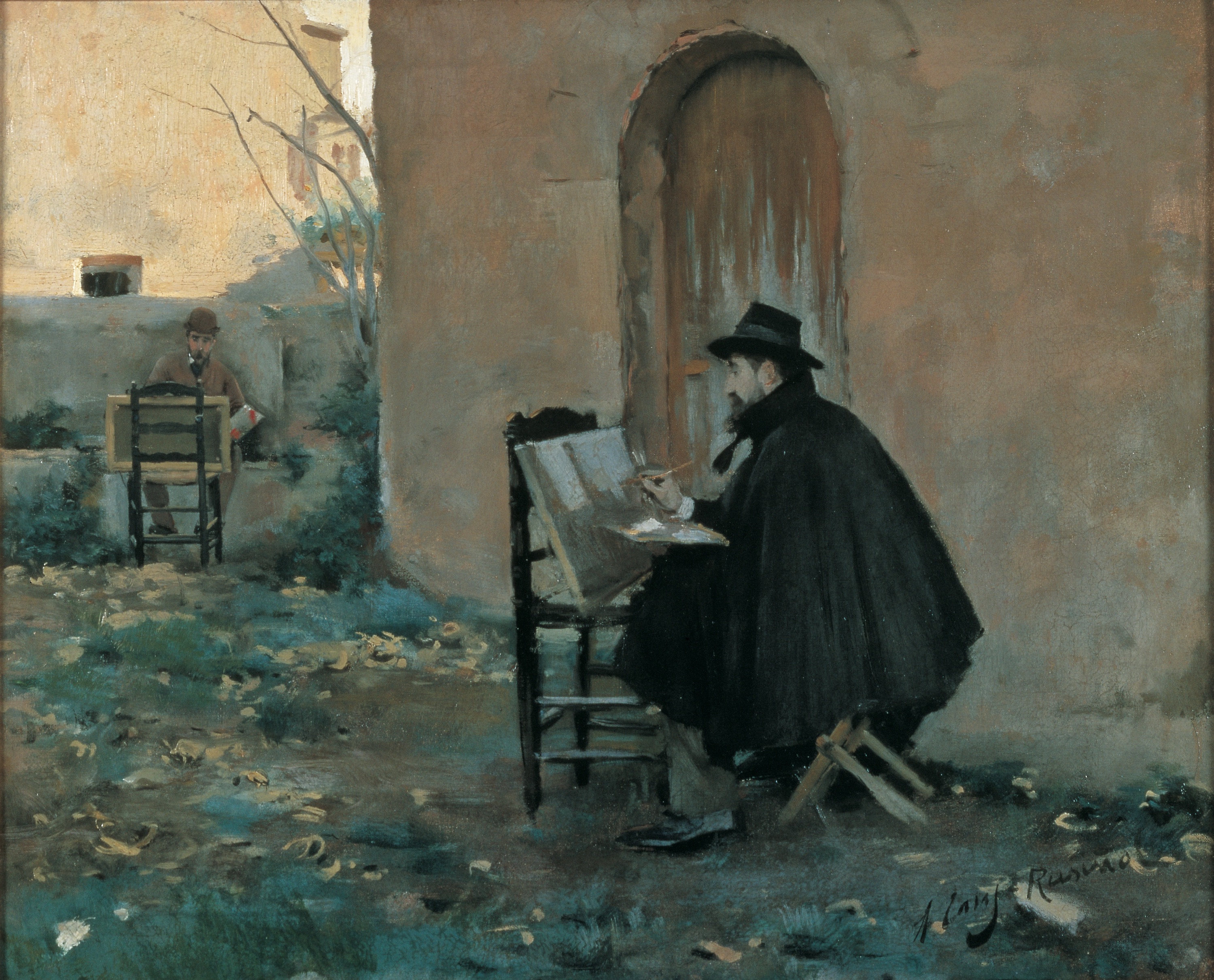 Retratándose by Santiago Rusiñol y Ramón Casas - 1890 - 60 x 73 cm Museo Cau Ferrat