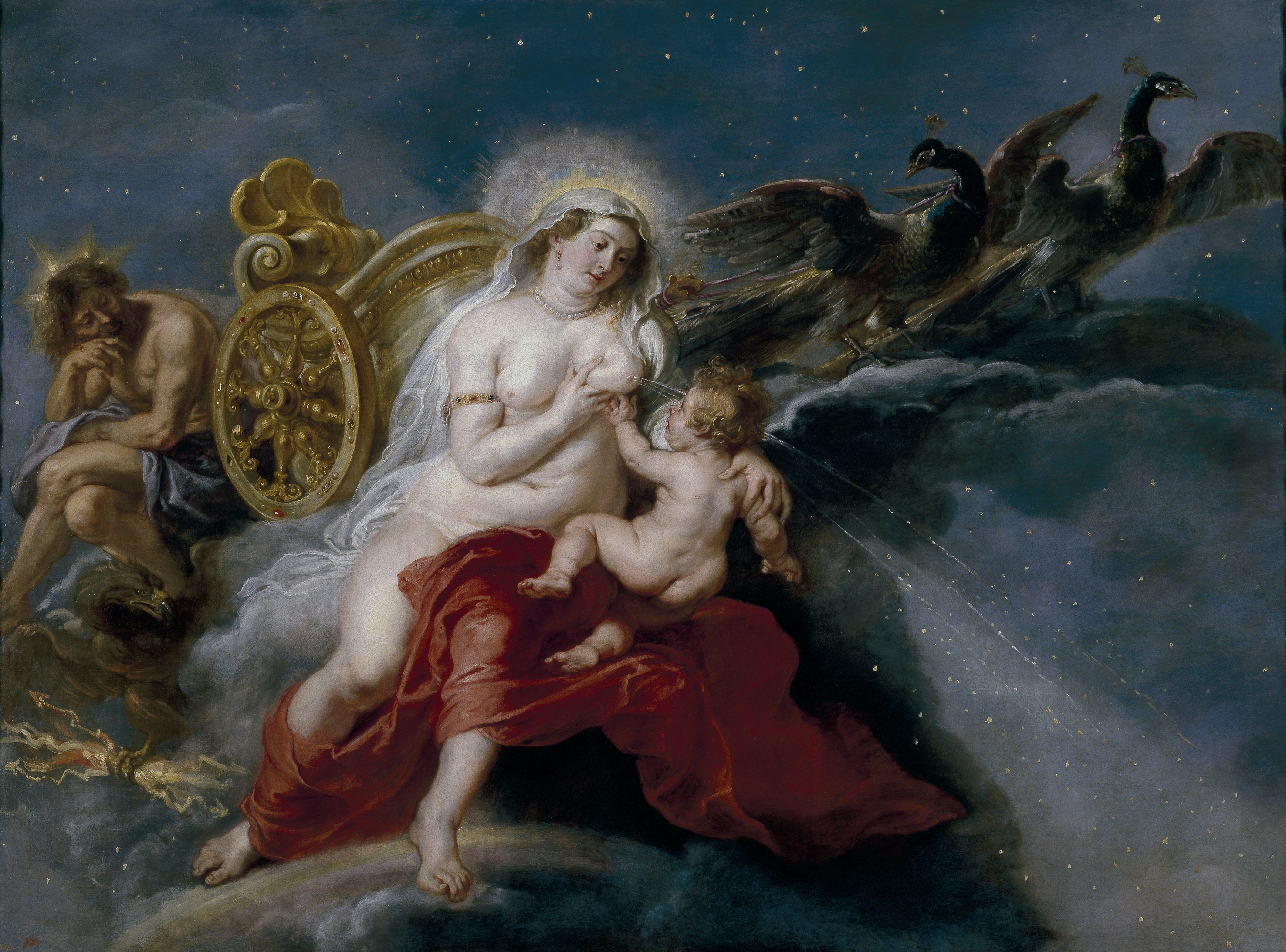 Originea Căii Lactee by Peter Paul Rubens - cca. 1637 - 181 cm × 244 cm 