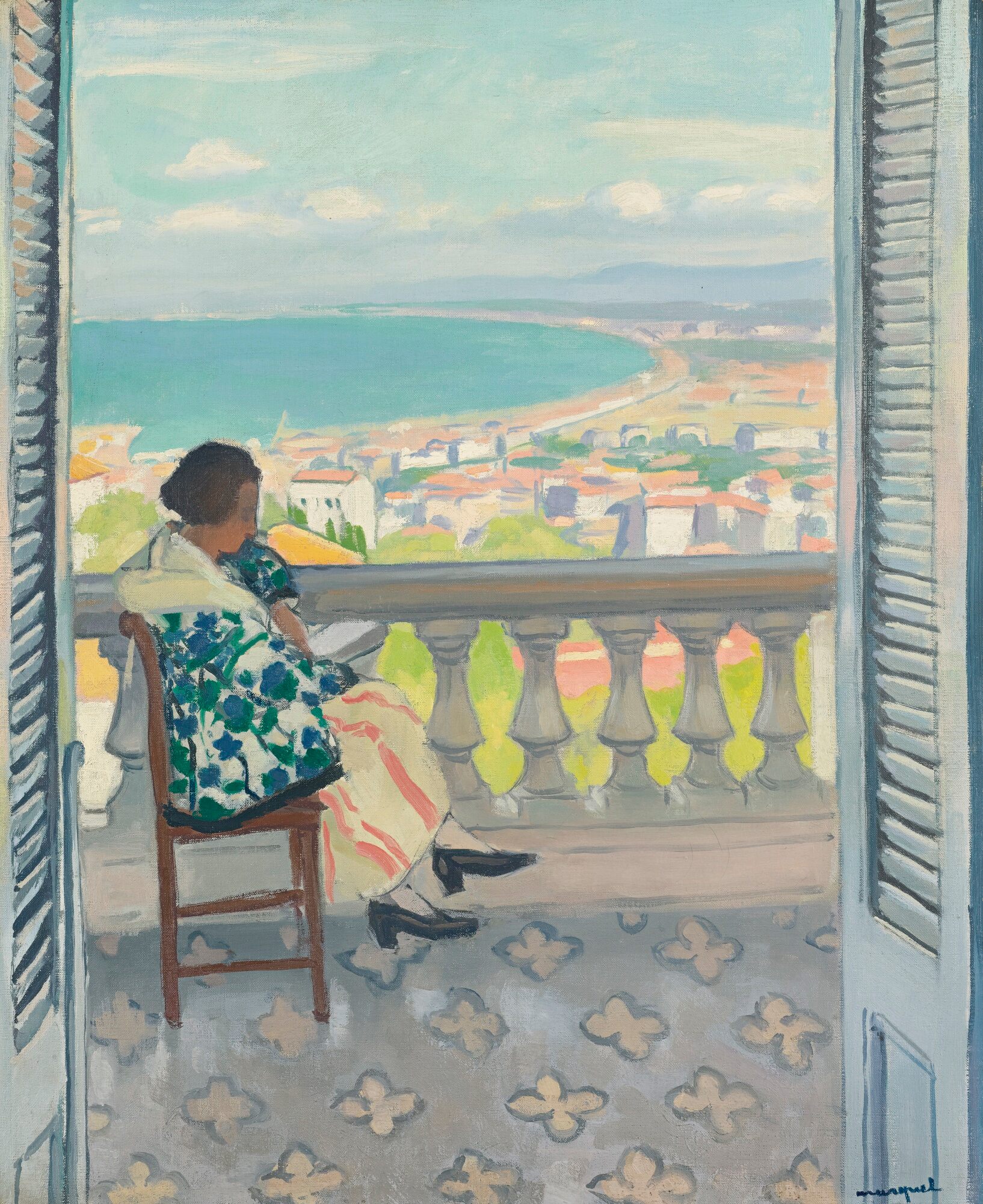 Madame Marquet in lettura by Albert Marquet - 1924 - 73 x 59,70 cm collezione privata