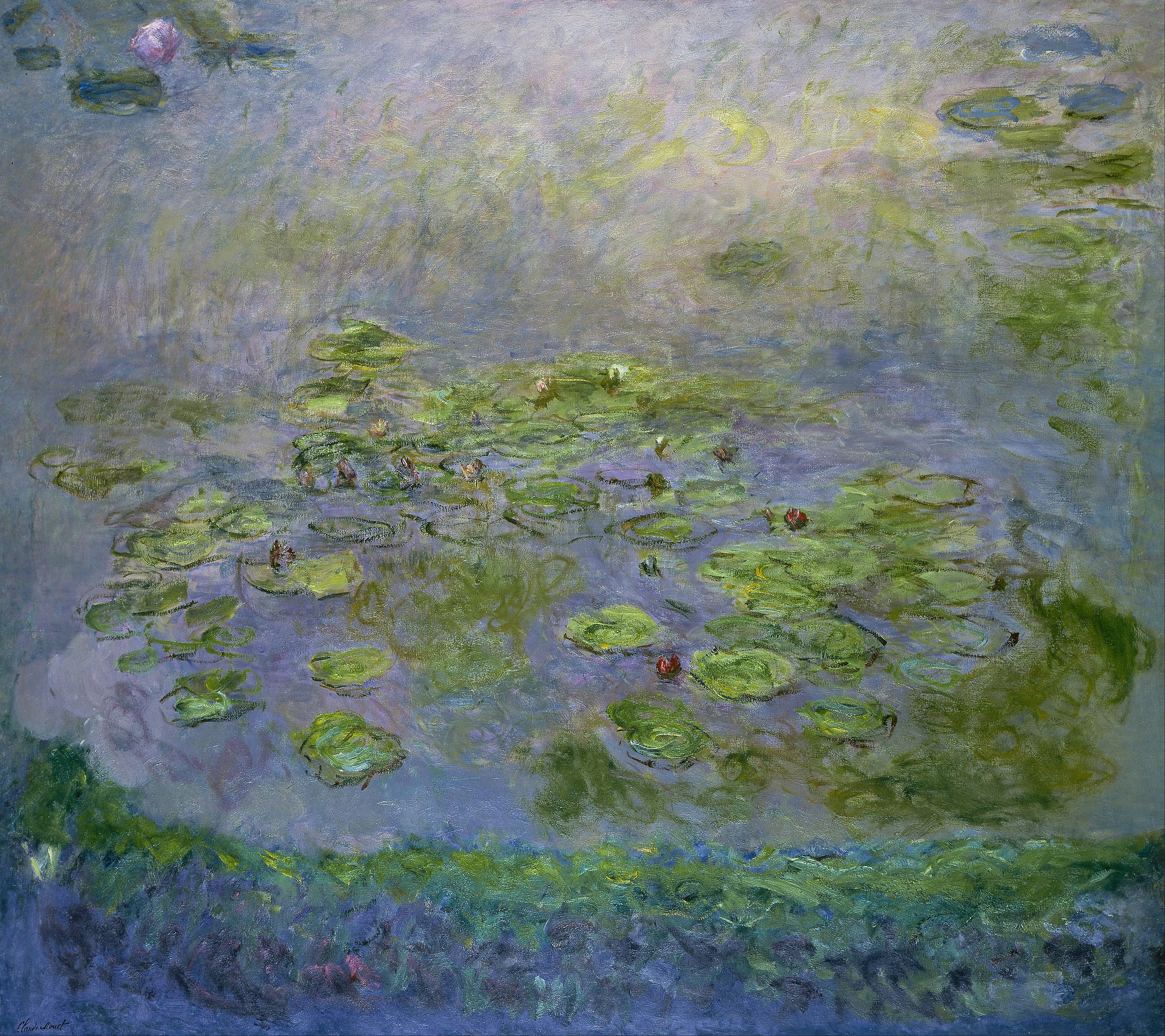 睡蓮 by Claude Monet - 1914-17年左右 - 201.6 x 181 cm 