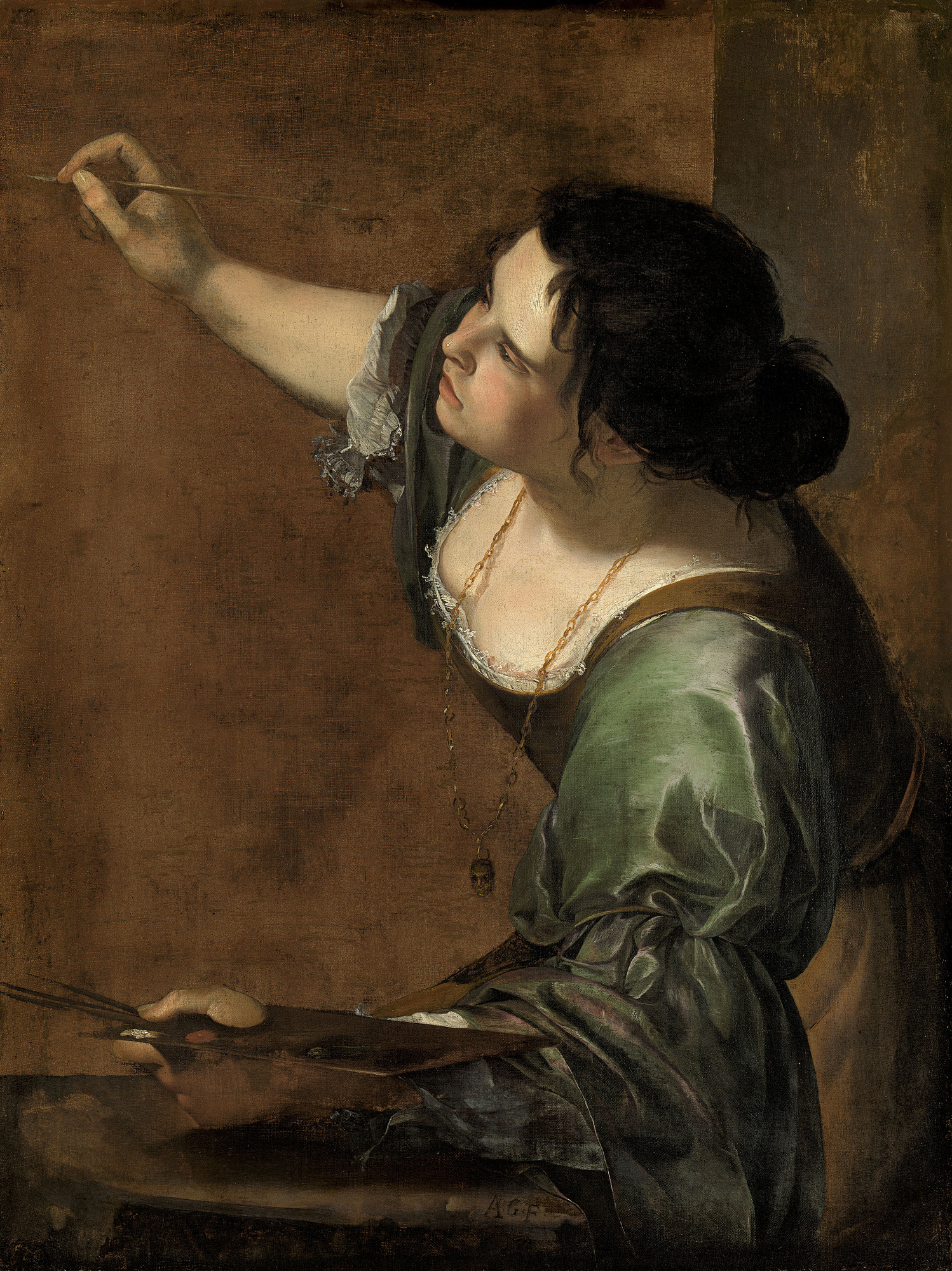 Self-Portrait as the Allegory of Painting by Artemisia Gentileschi - 1638-39 - 96.5 by 73.7 cm Royal Collection Trust