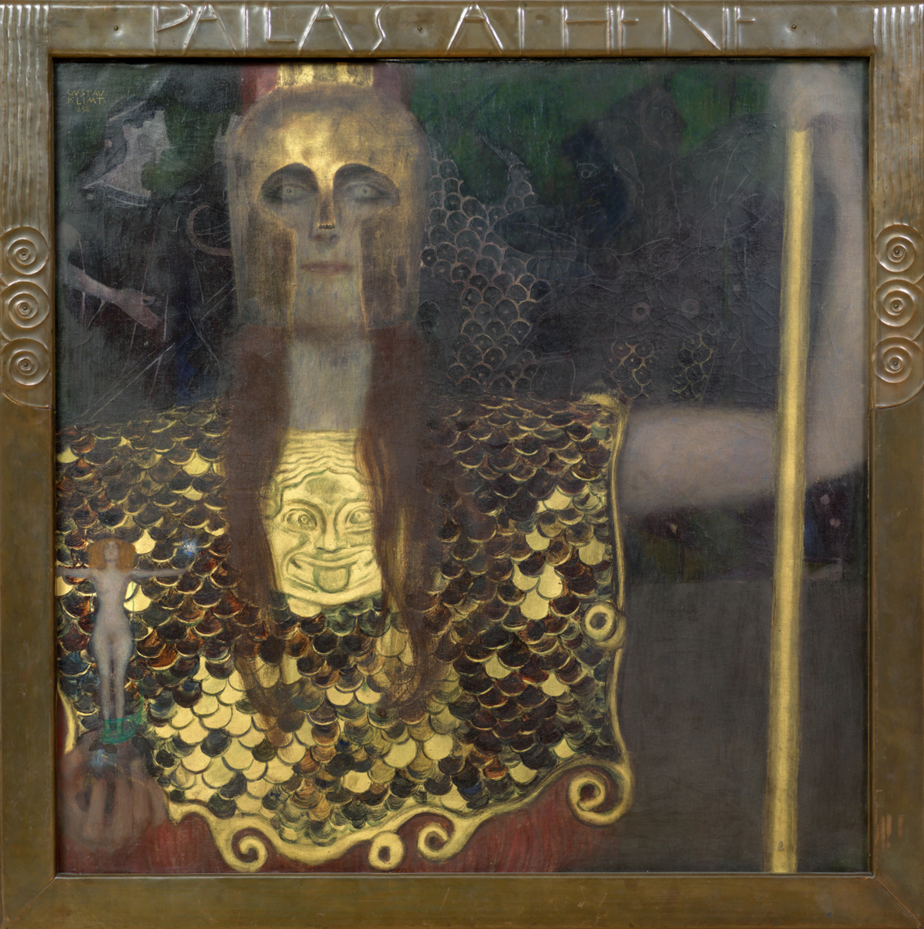 Pallas Athene by Gustav Klimt - 1898 - 75×75 cm Wien Museum