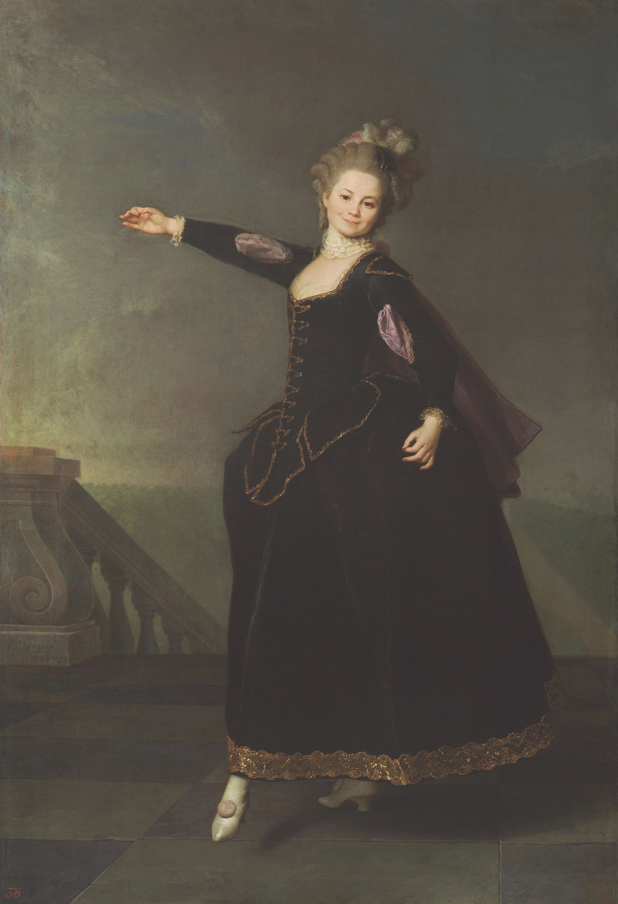 Προσωπογραφία της Νατάλια Μπόρσεβα by Ντμίτρι Γκριγκόριεβιτς Λεβίτσκι - 1776 - 196,5 х 134,5 εκ 
