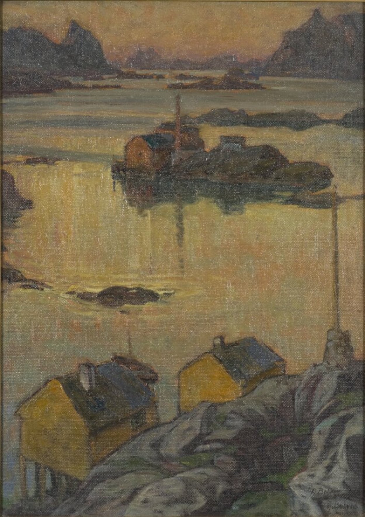 An August Night. Study from North Norway by Anna Boberg - 1900s - 63 x 45 cm Nationalmuseum