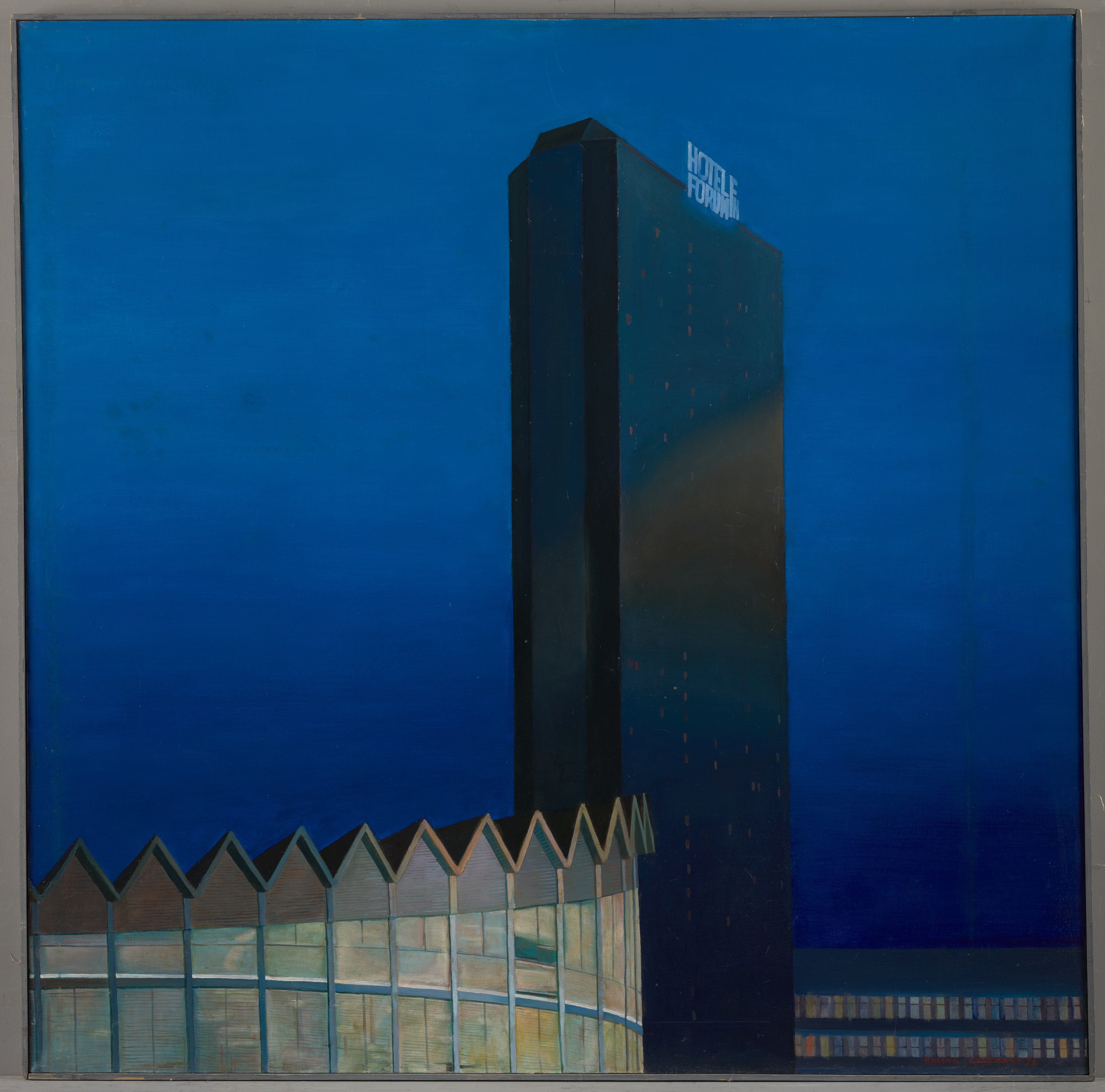 Hotel Fórum by Halina Eysymont - 1975 - 116 x 116 cm 