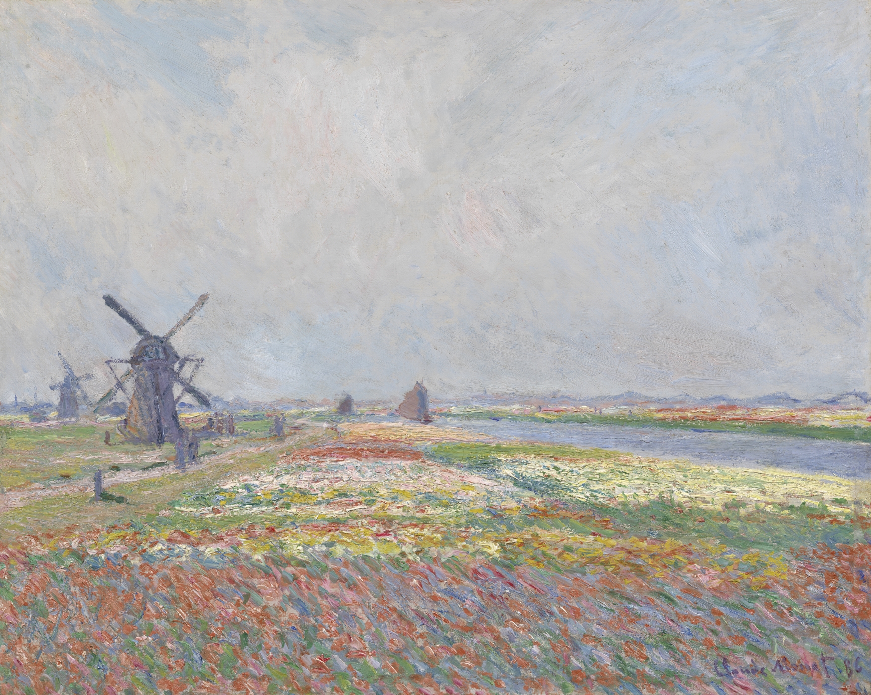 Tulip Fields near The Hague by Claude Monet - 1886 - 66 cm x 81.5 cm Van Gogh Museum