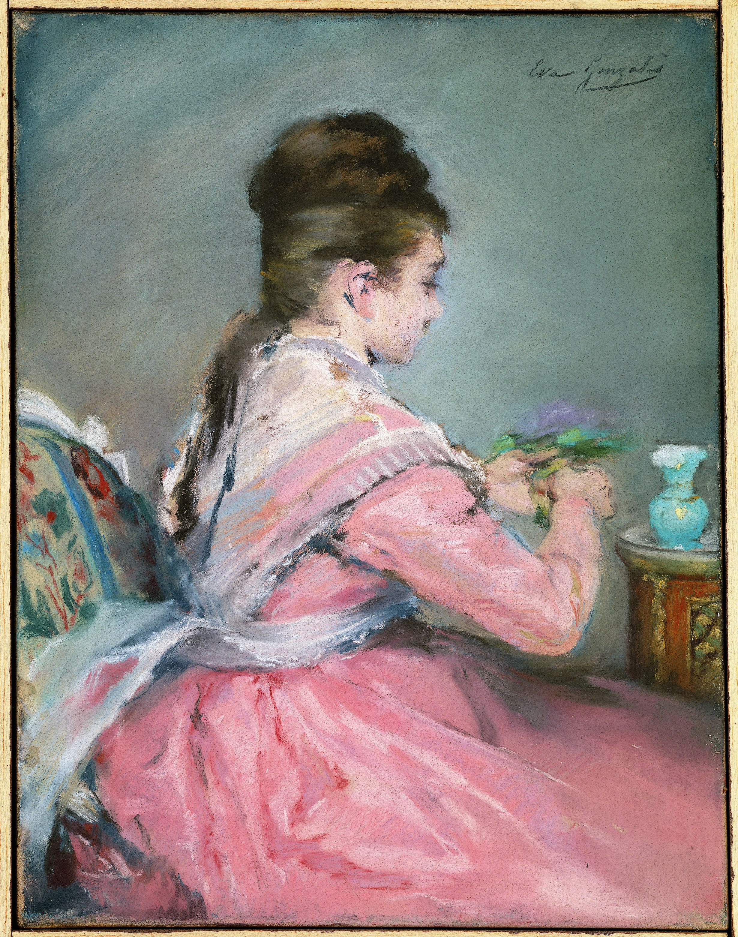 Der Veilchenstrauß by Eva Gonzalès - ca. 1877–78 - 25,1 x 19,1 cm Metropolitan Museum of Art