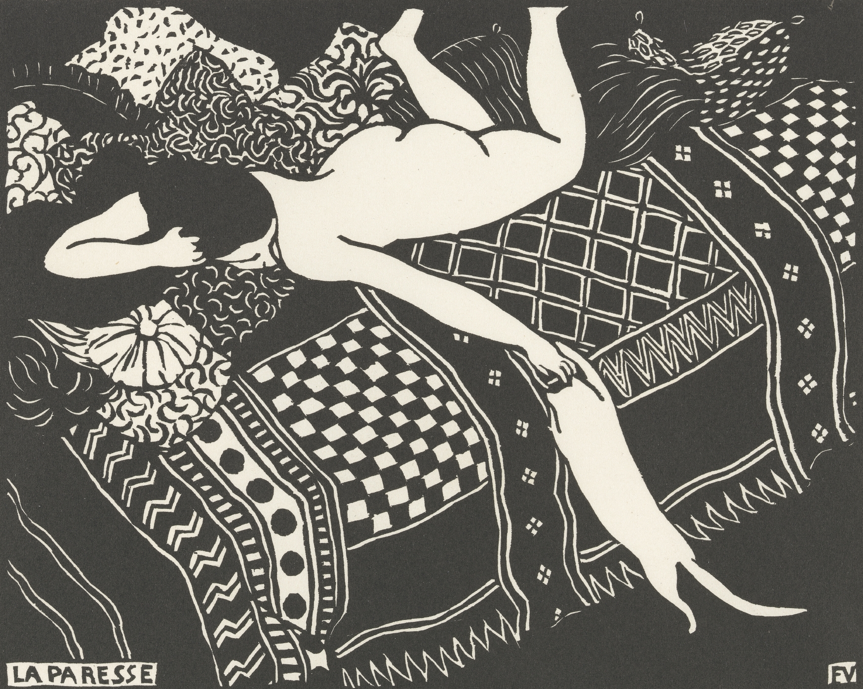 Лень (Laziness (La paresse)) by Félix Vallotton - 1896 - 25 x 33 см 