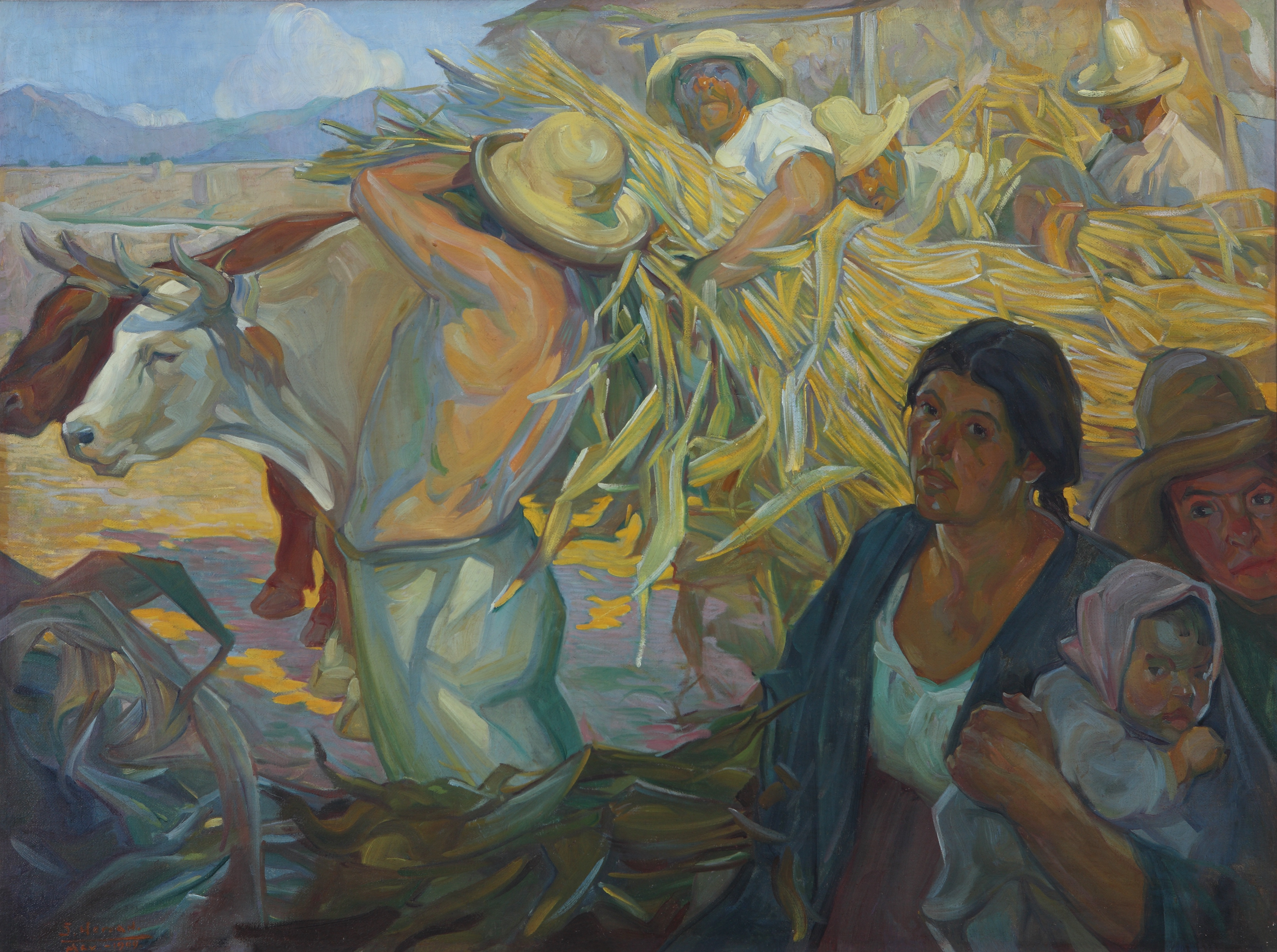 La cosecha by Saturnino Herrán - 1909 - 72 x 100 cm 