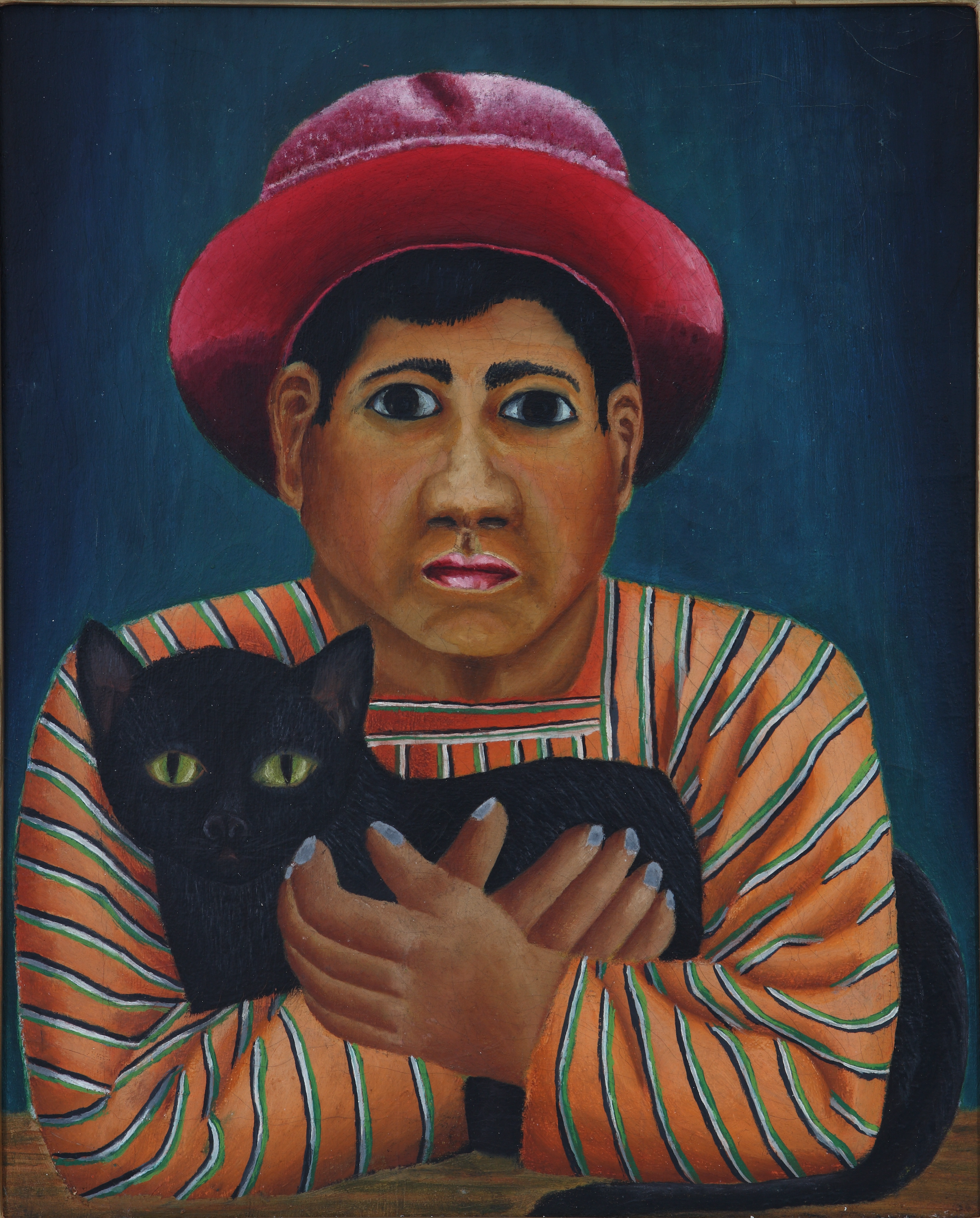 黑猫 by 费尔南多 卡斯蒂略 - 约1929年 - 43.6 x 36厘米 布莱斯坦收藏馆
