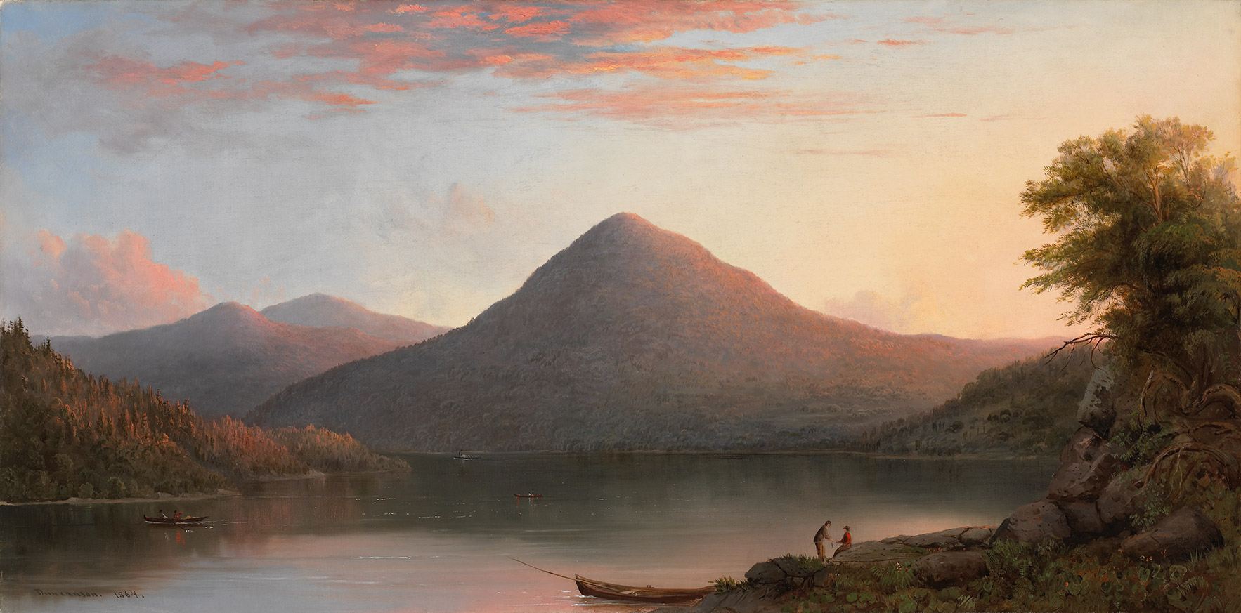 جبل رأس البومة by Robert Duncanson - 1864 م - 45.7 x 91.7 سم 
