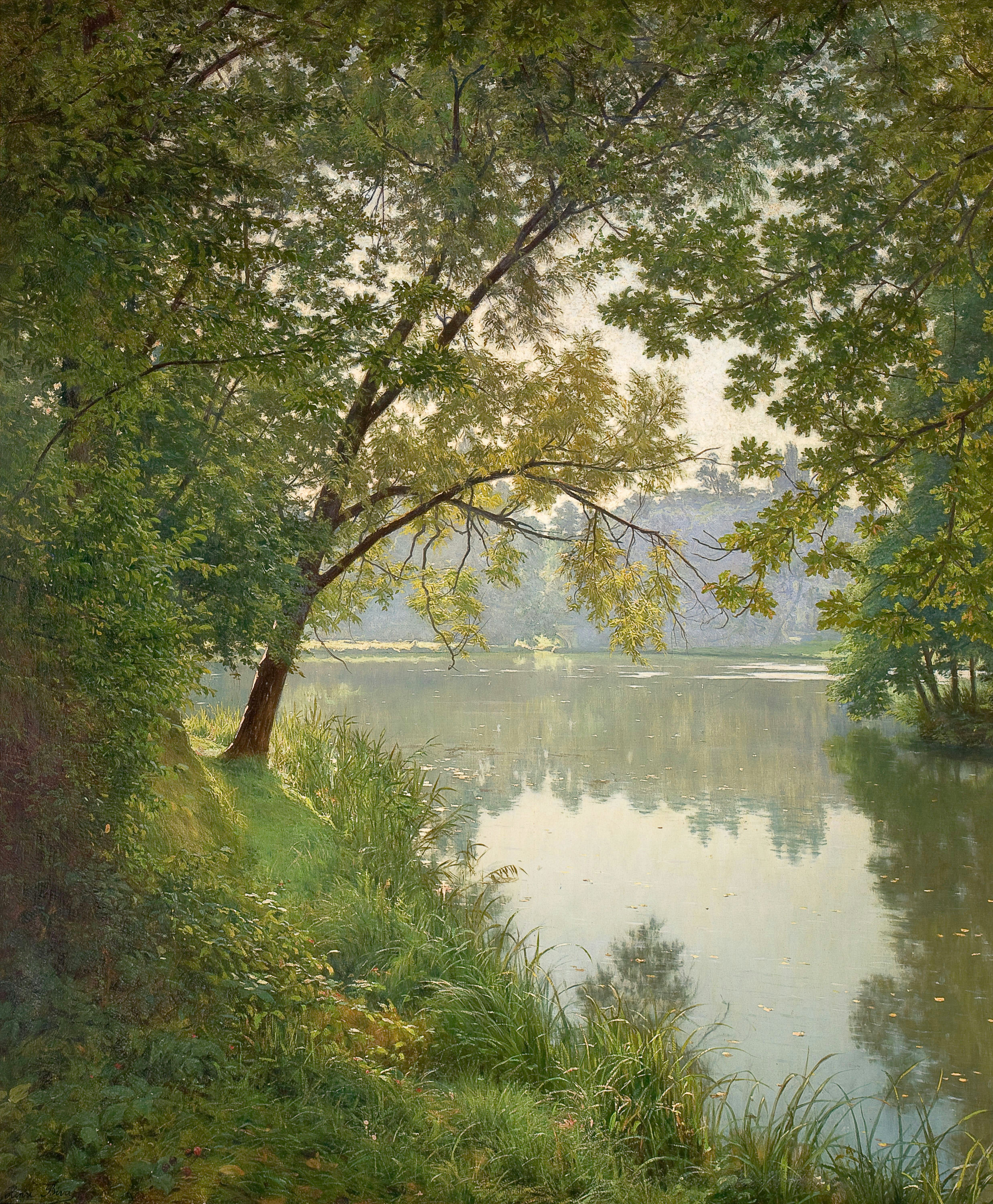Villeneuvede Sabah (orig. "Morning in Villeneuve") by Henri Biva - 1906 - 153.7 × 127 cm özel koleksiyon