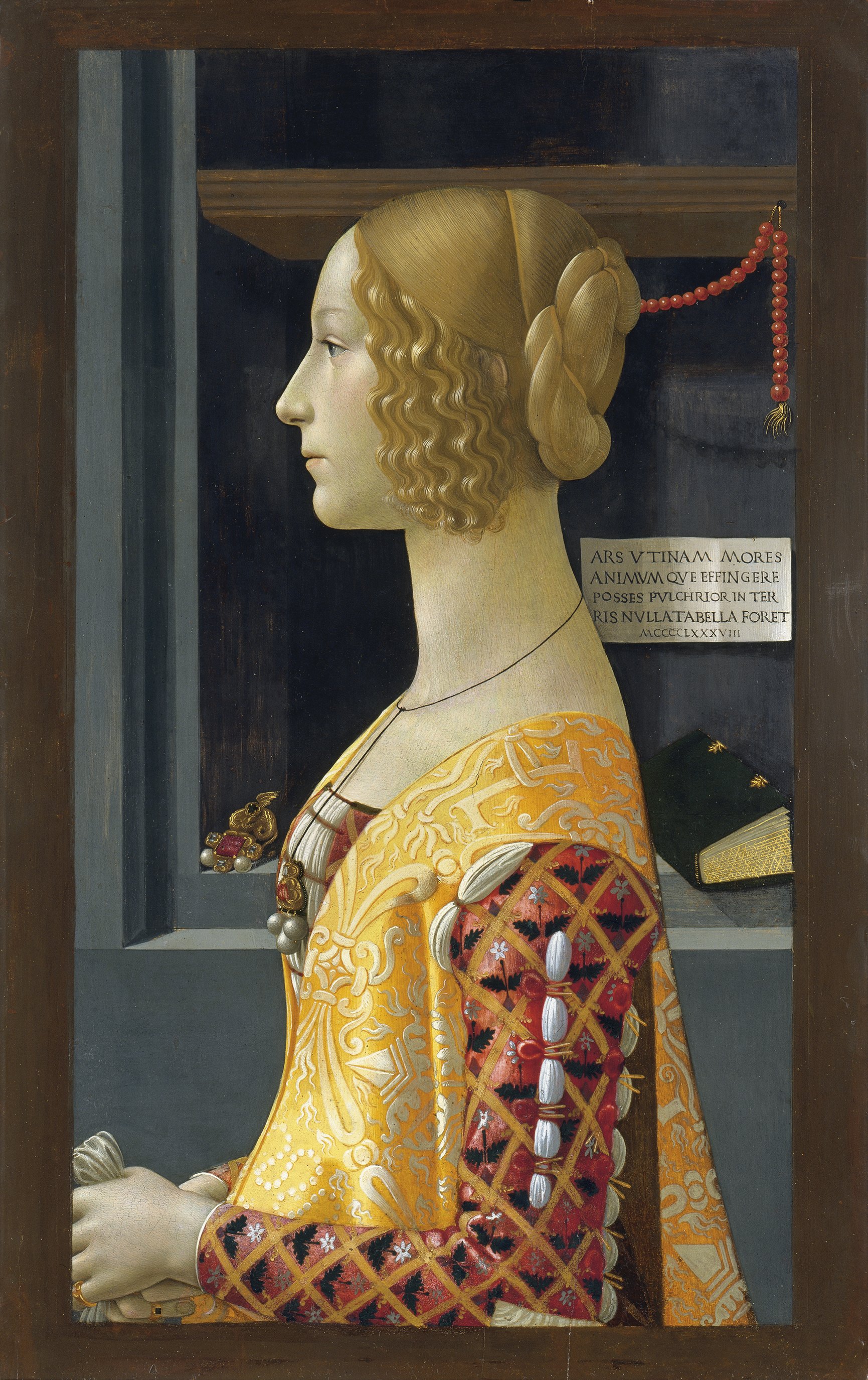 Portrait of Giovanna degli Albizzi Tornabuoni by Domenico Ghirlandaio - 1489-90 - 77 x 49 cm Museo Nacional Thyssen-Bornemisza