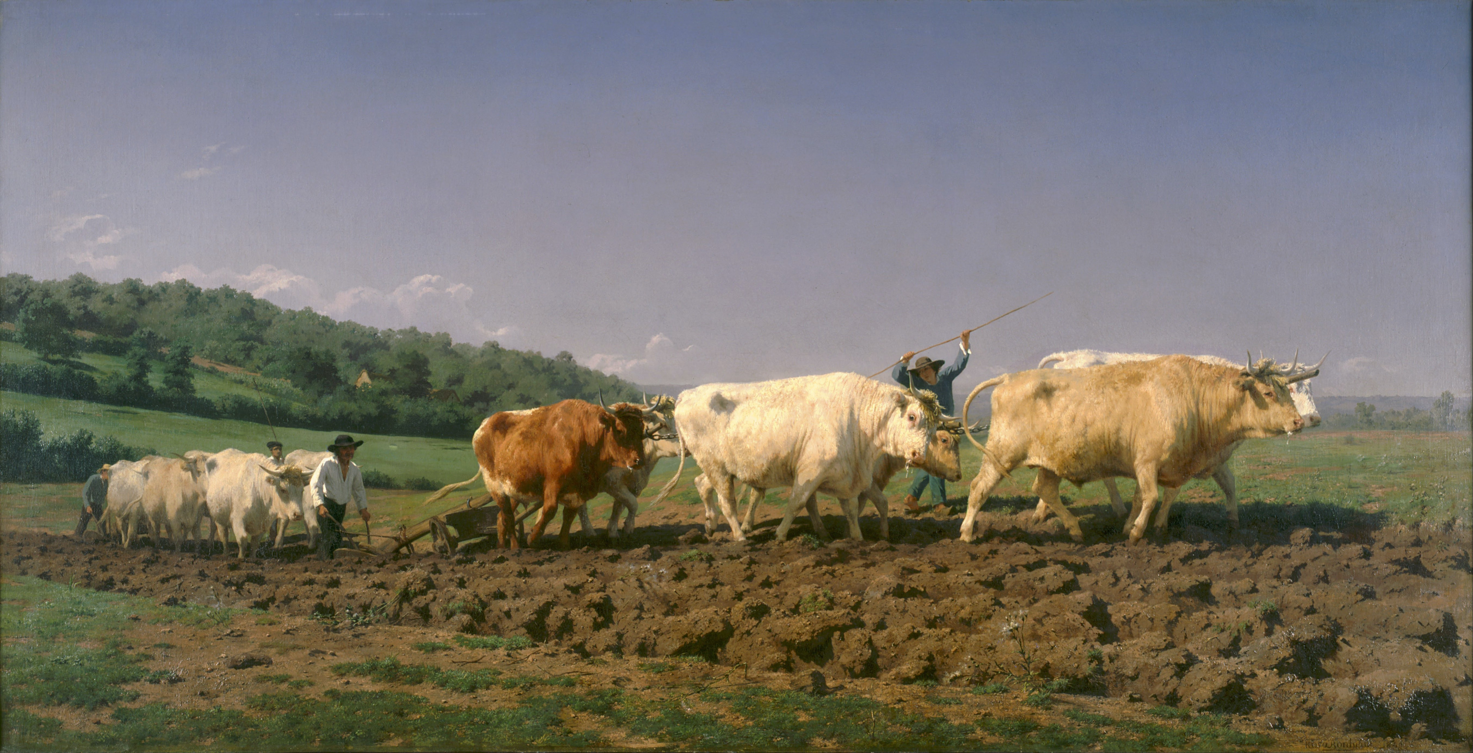 Ploughing in Nevers by Rosa Bonheur - 1849 - 260 x 134 cm Musée d'Orsay