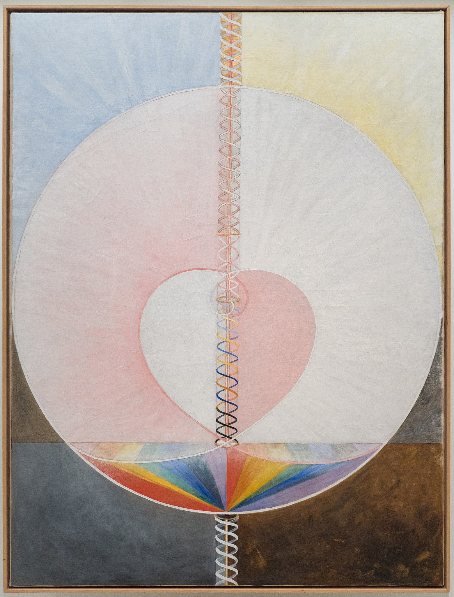 گروه ۹، شماره ۲۵، قُمری گروه ۱ by Hilma af Klint - ۱۹۱۵ - ۴۵ × ۵۹ اینچ 
